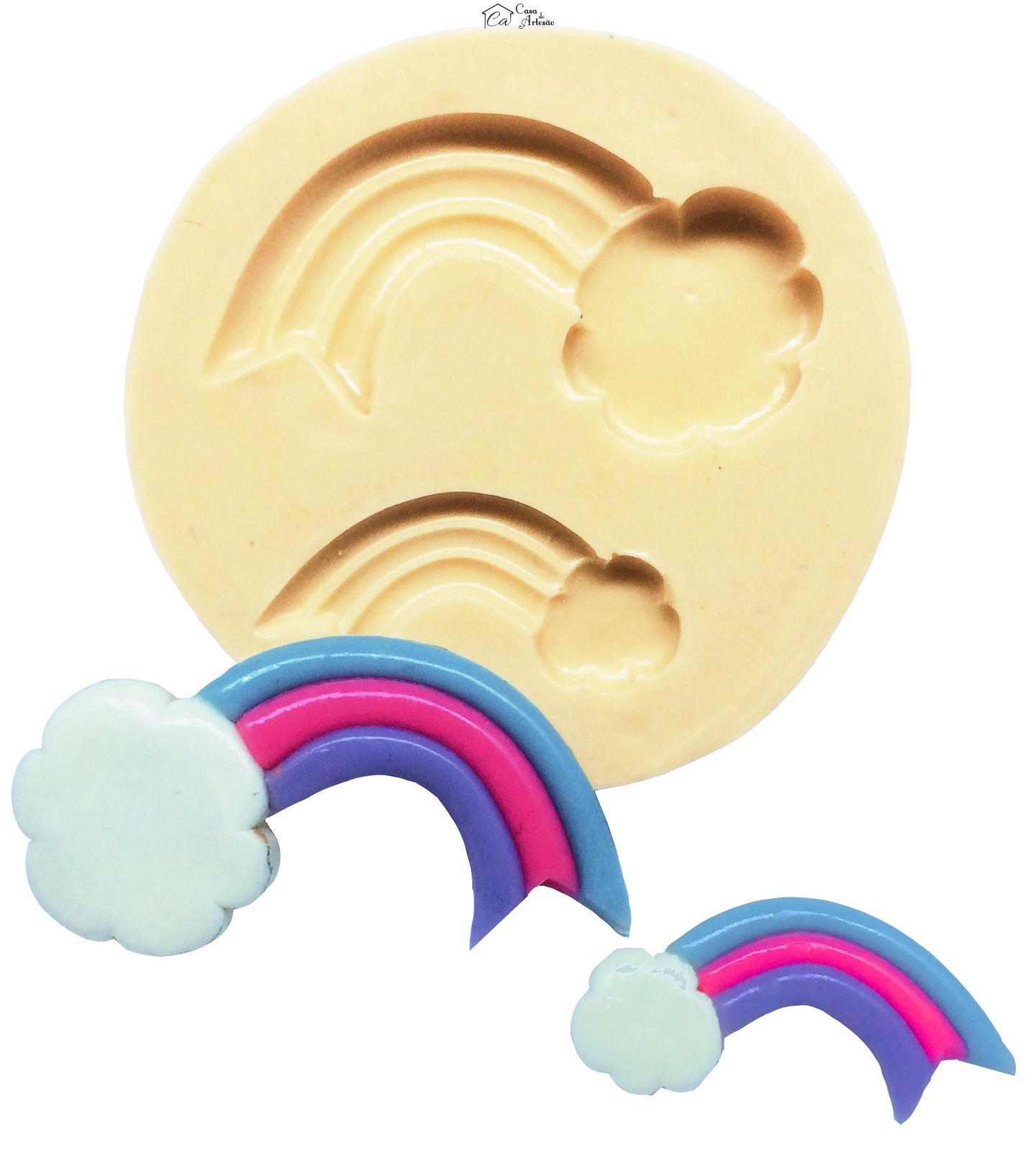 Molde de silicone - Chuva de Amor - Nuvem 02 Tamanhos - P268