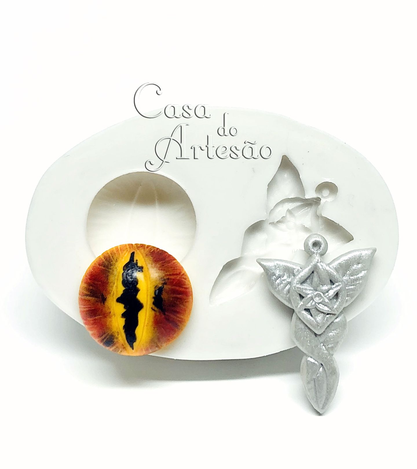 Molde de silicone - Senhor do Aneis - Olho e Pingente Evenstar - Peq. - P904