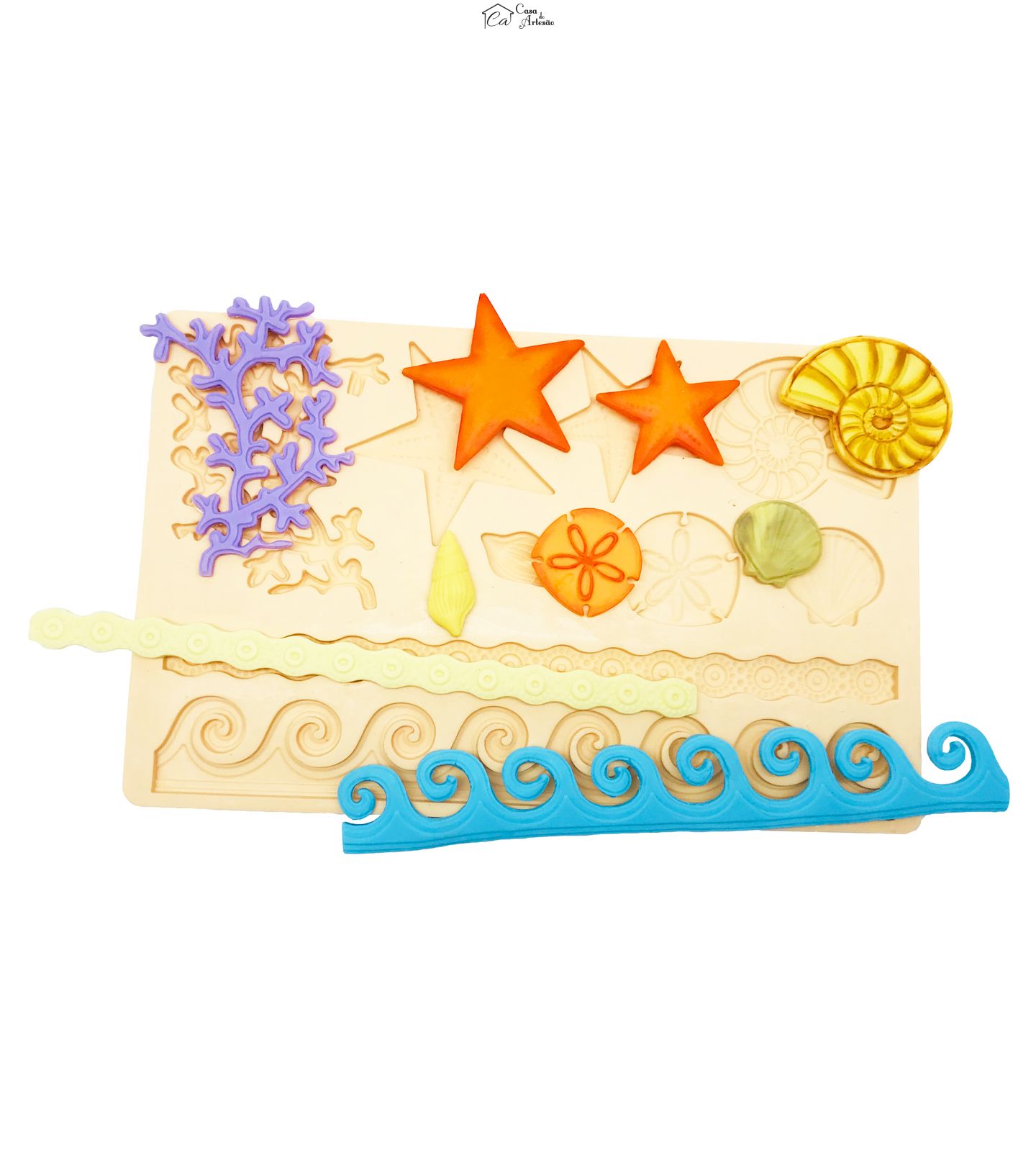 Molde de silicone - Border - Decorações Para Bolo - Mod.05 - Pe