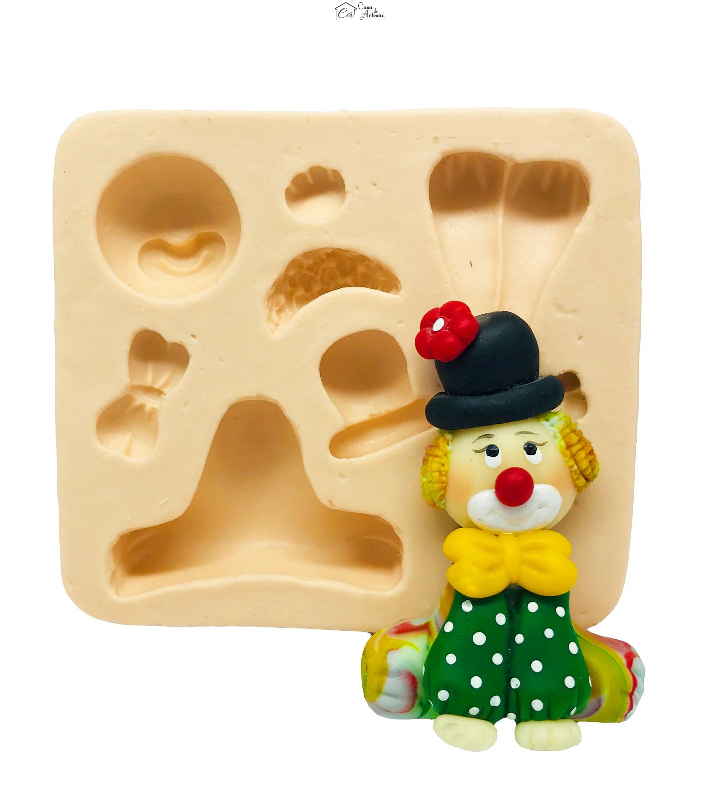 Molde de silicone - Palhaço Sentado - P58