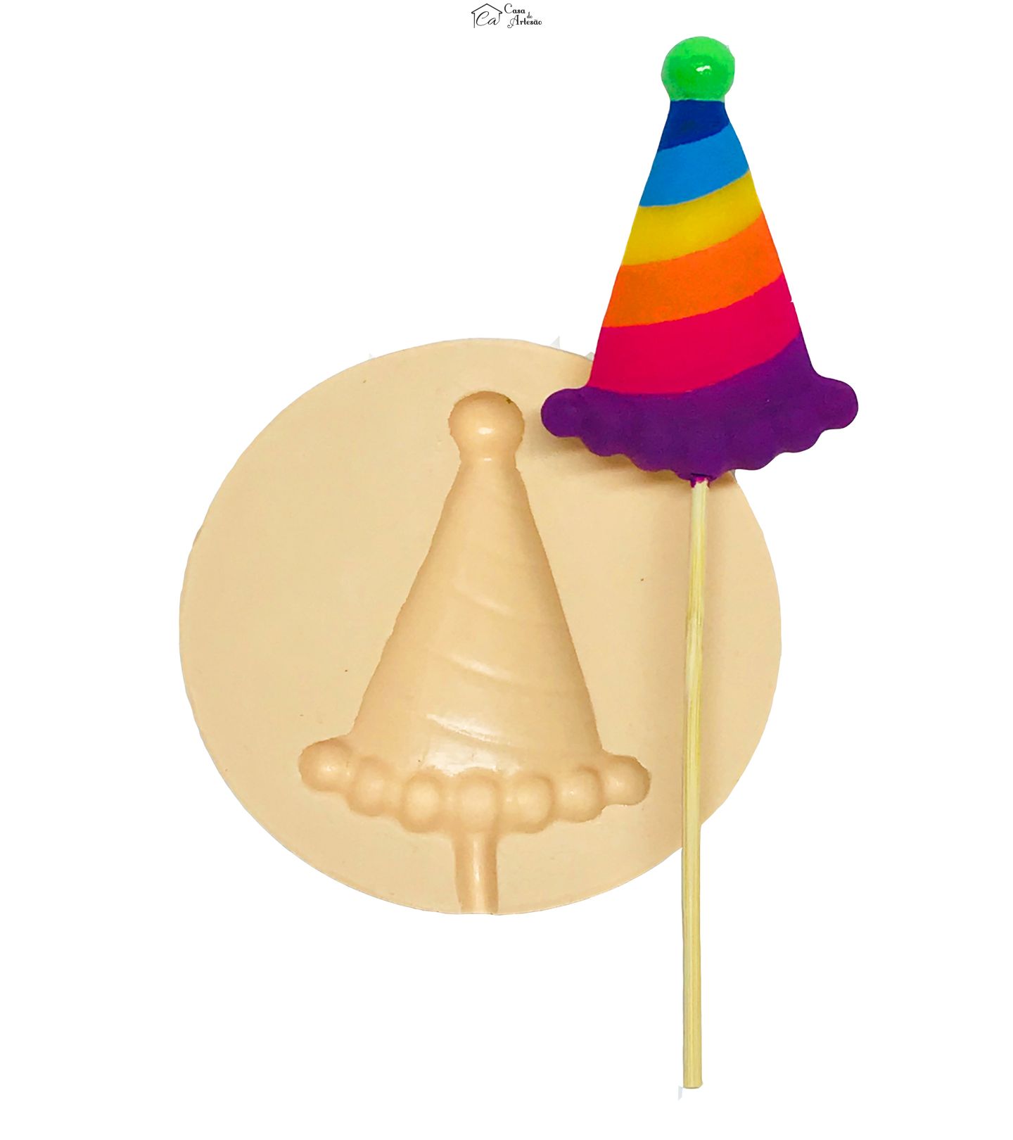 Molde de silicone - Pirulito Chapeu de Palhaço - P507