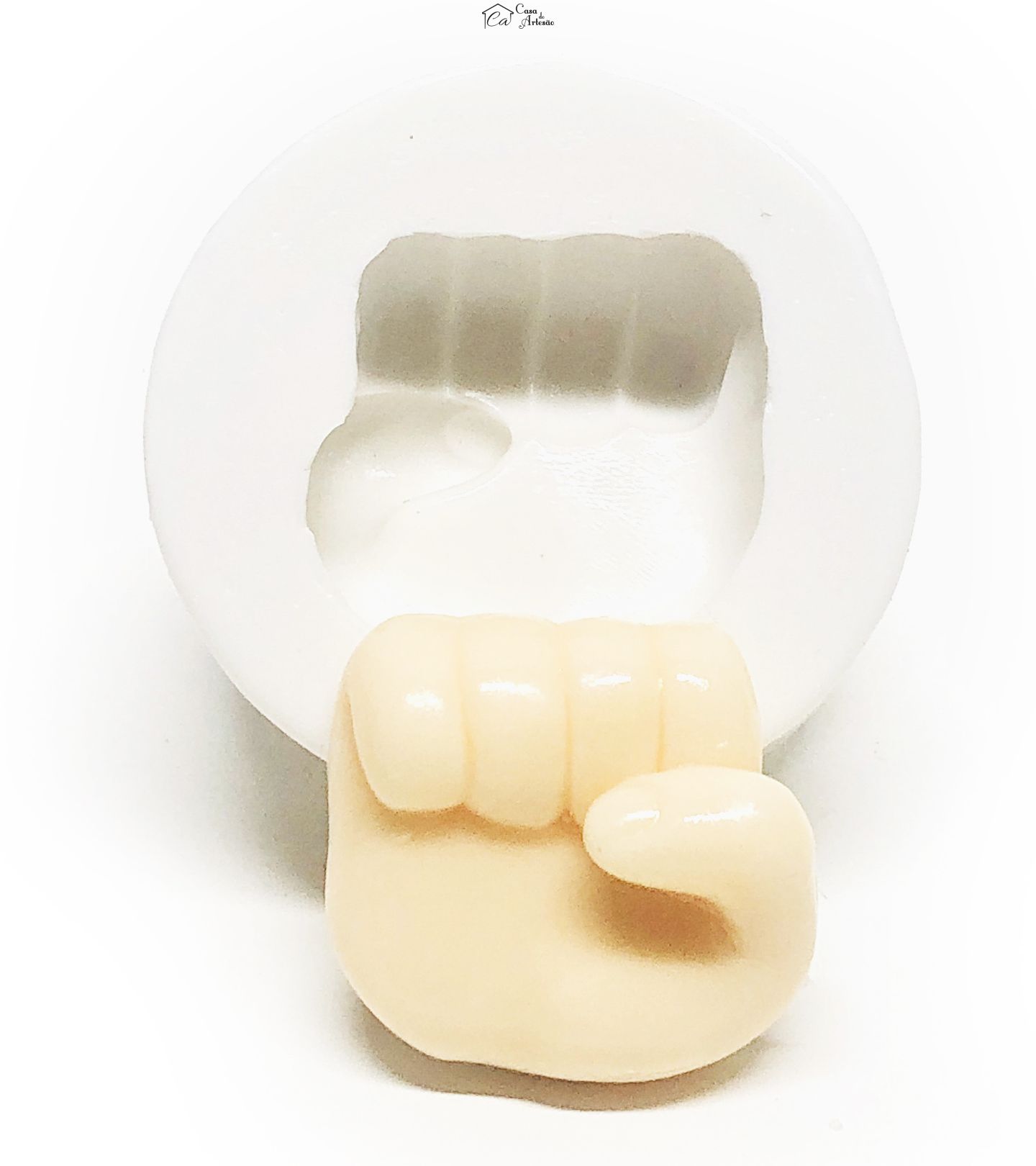 Molde de silicone - Alfabeto Libras - S - Grande - P1095