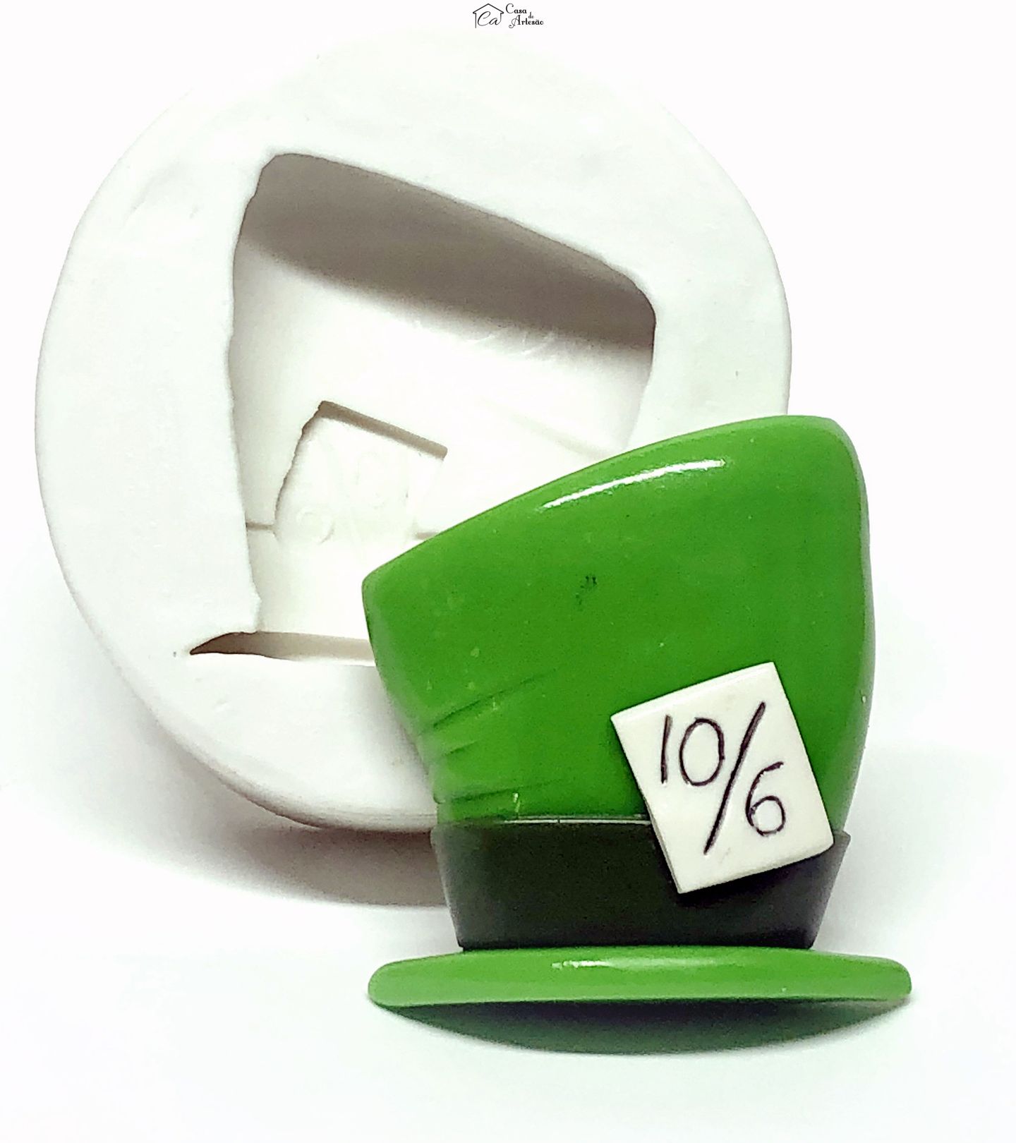 Molde de silicone - Alice no País das Maravilhas - Chapeu Grande - P266