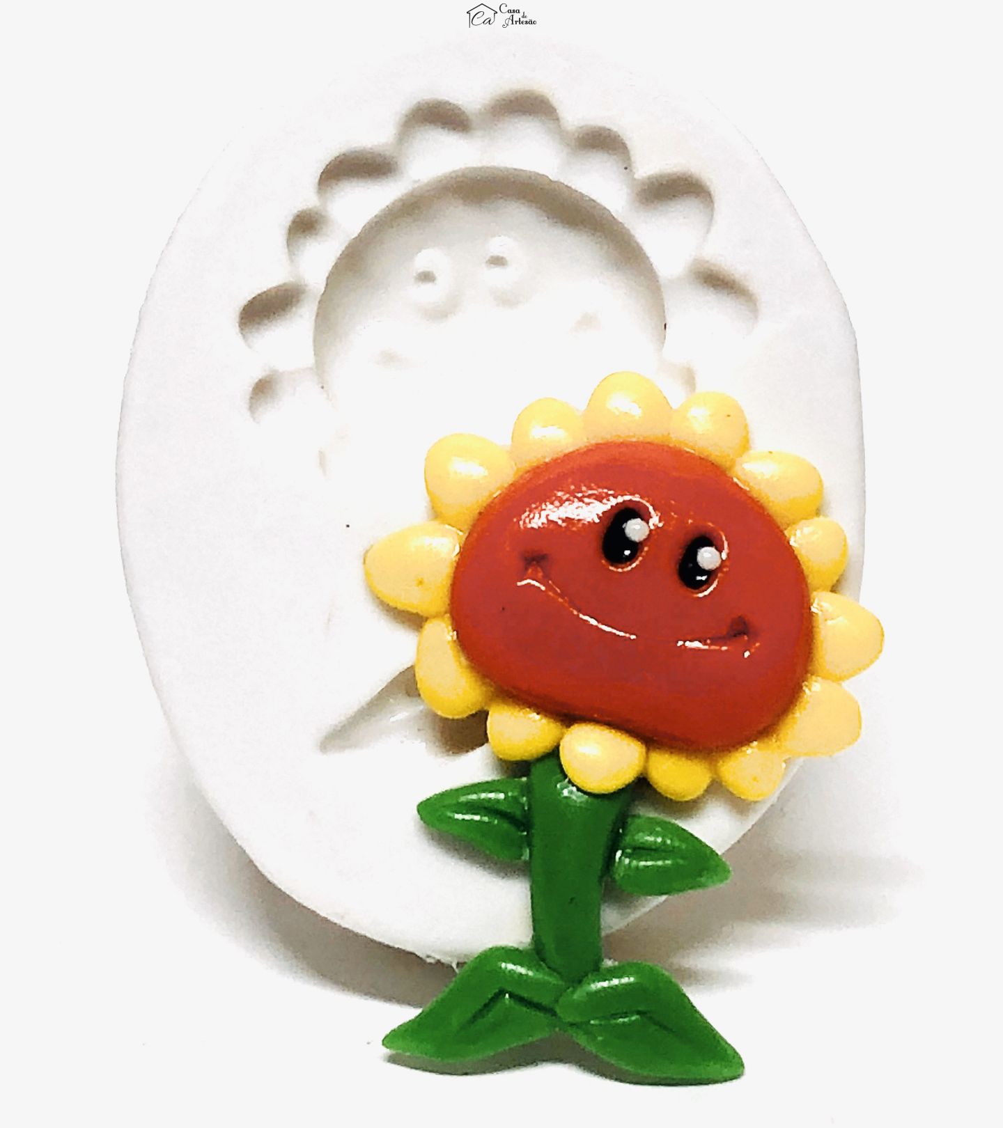 Molde de silicone - Plantas vs Zumbis - Girassol - Medio - P1071