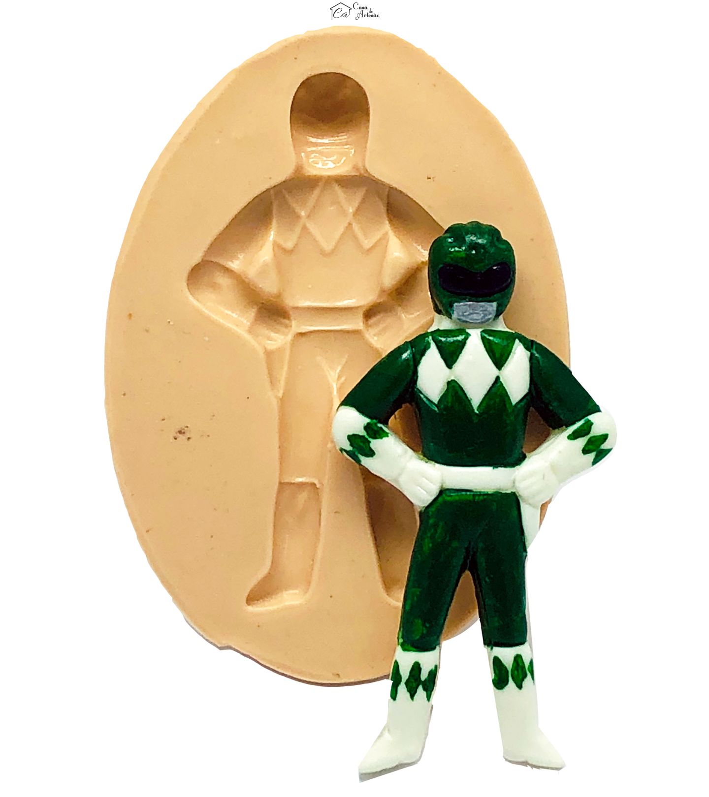 Molde de silicone - Power Ranger - Verde - Medio - P802