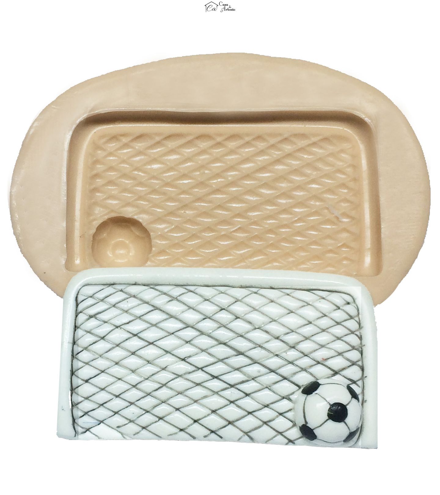 Molde de silicone - Futebol - Trava com bola - P254