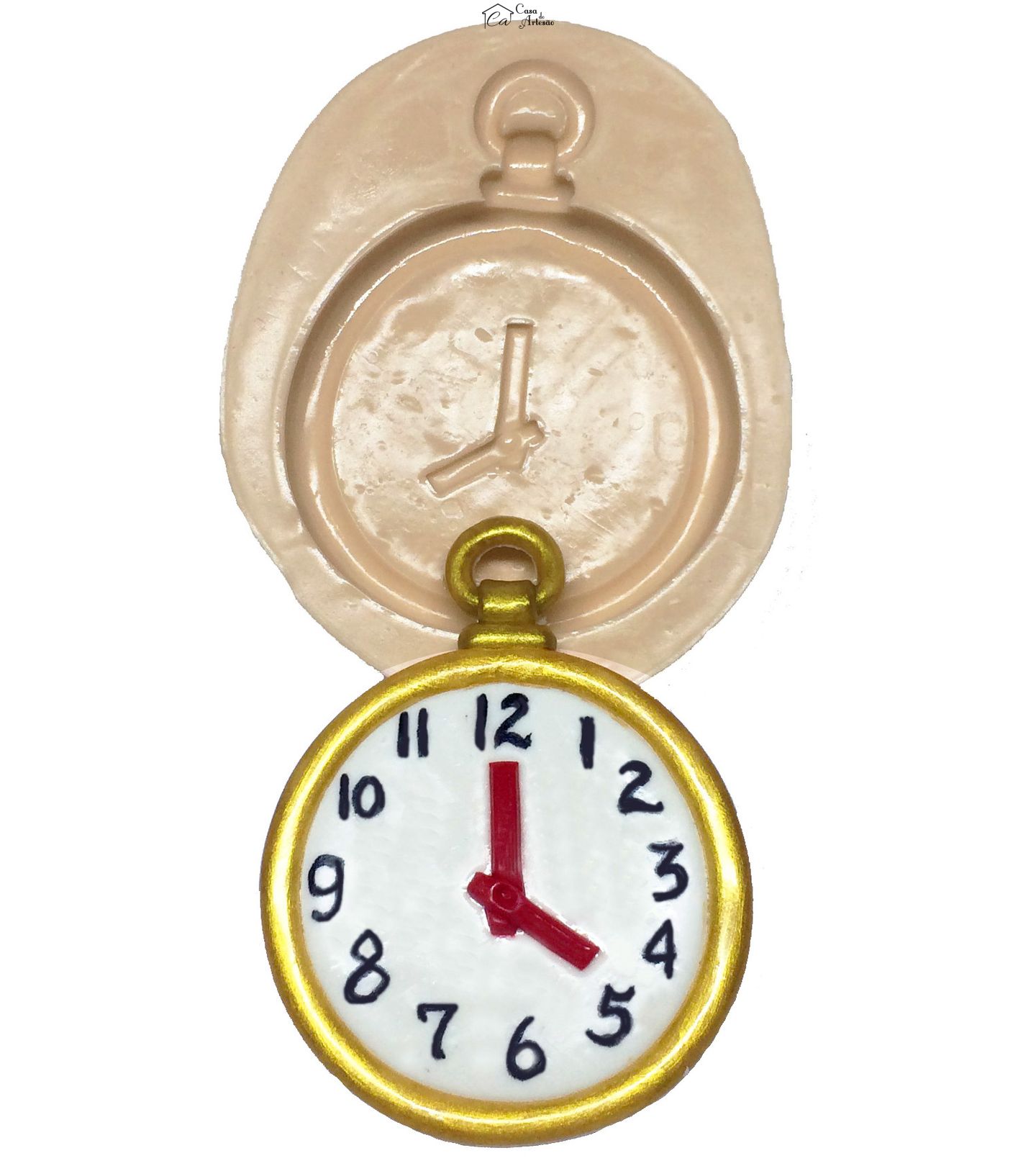Molde de silicone - Alice no País das Maravilhas - Relogio de Bolso Grande - P265