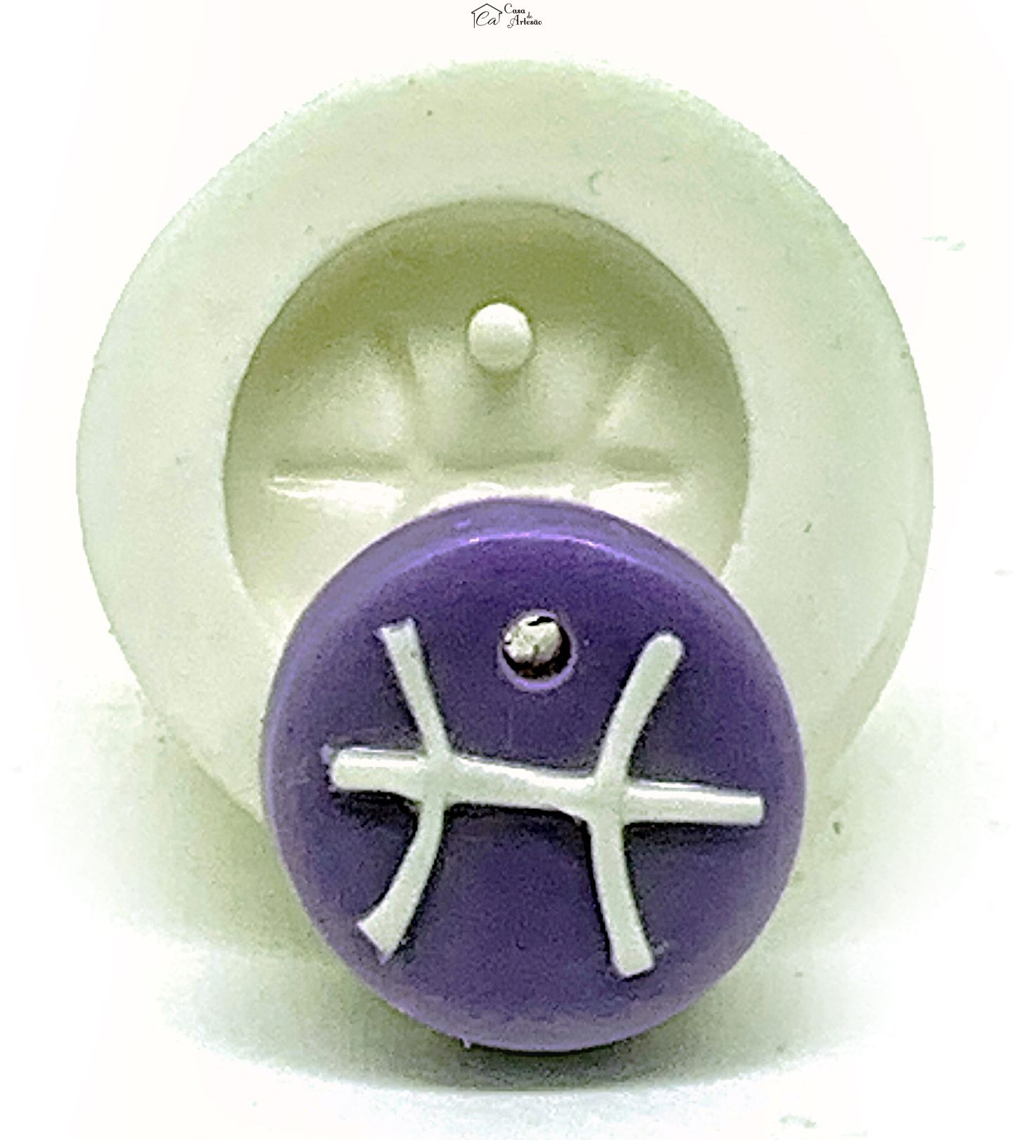 Molde de silicone - Horoscopo - Pingente - Peixes - Pequeno - P1144