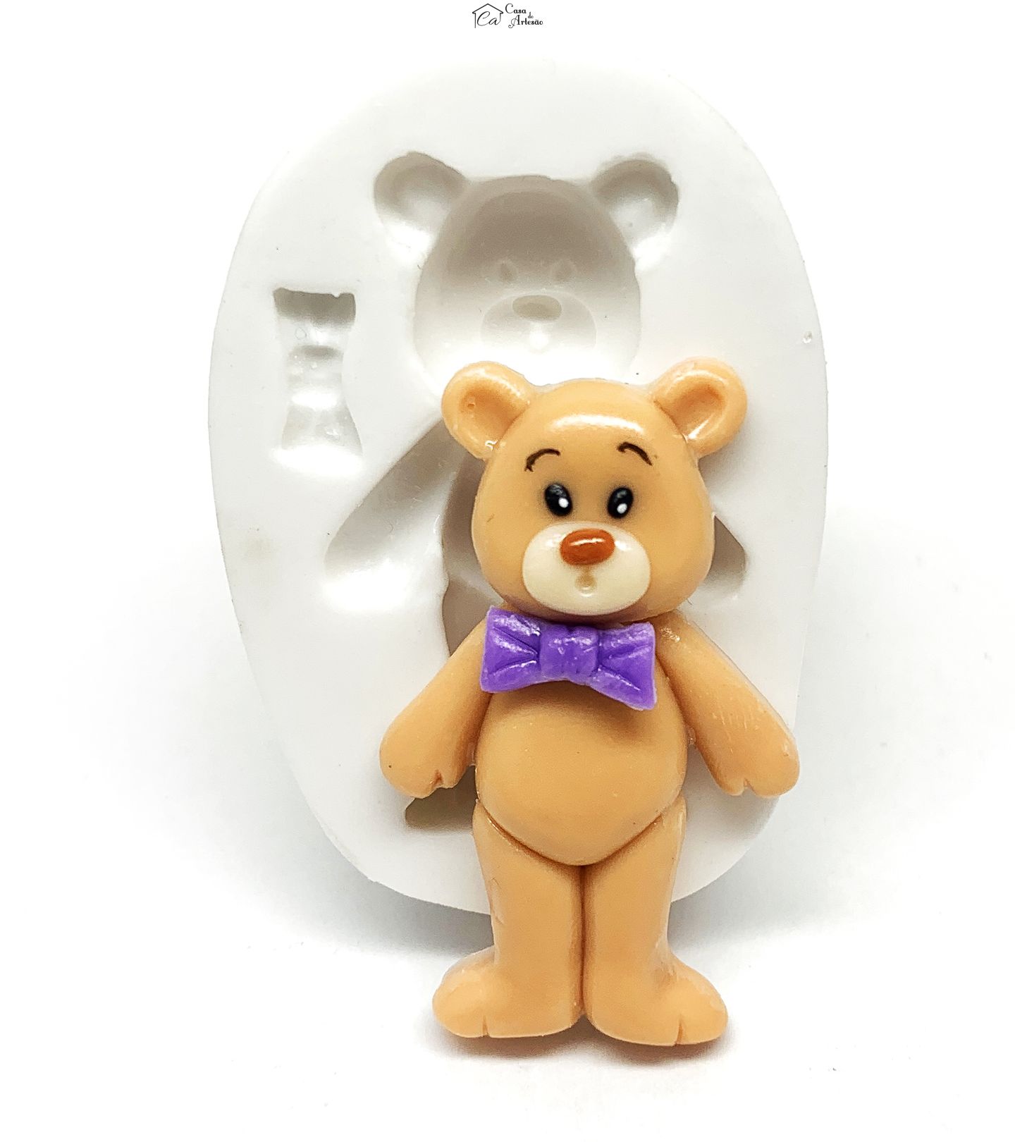 Molde de silicone - Urso com Laço I  - Medio - P1190