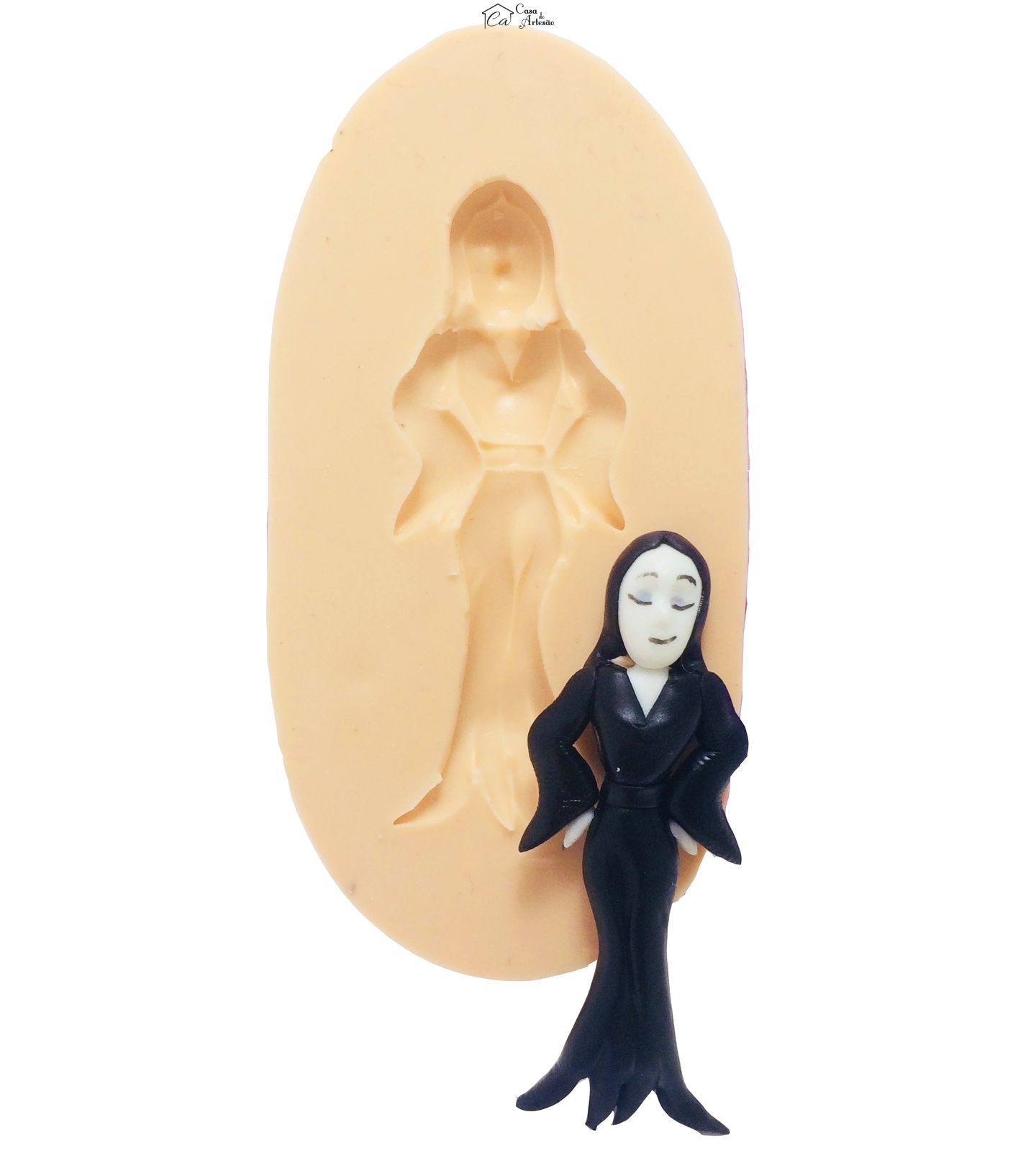 Molde de silicone - Familia Addams - Morticia - Media - P401