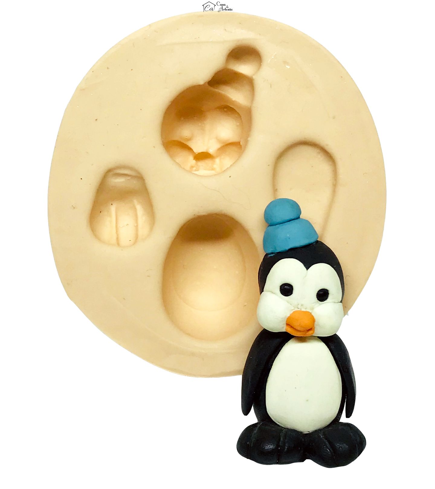 Molde de silicone - Pinguim