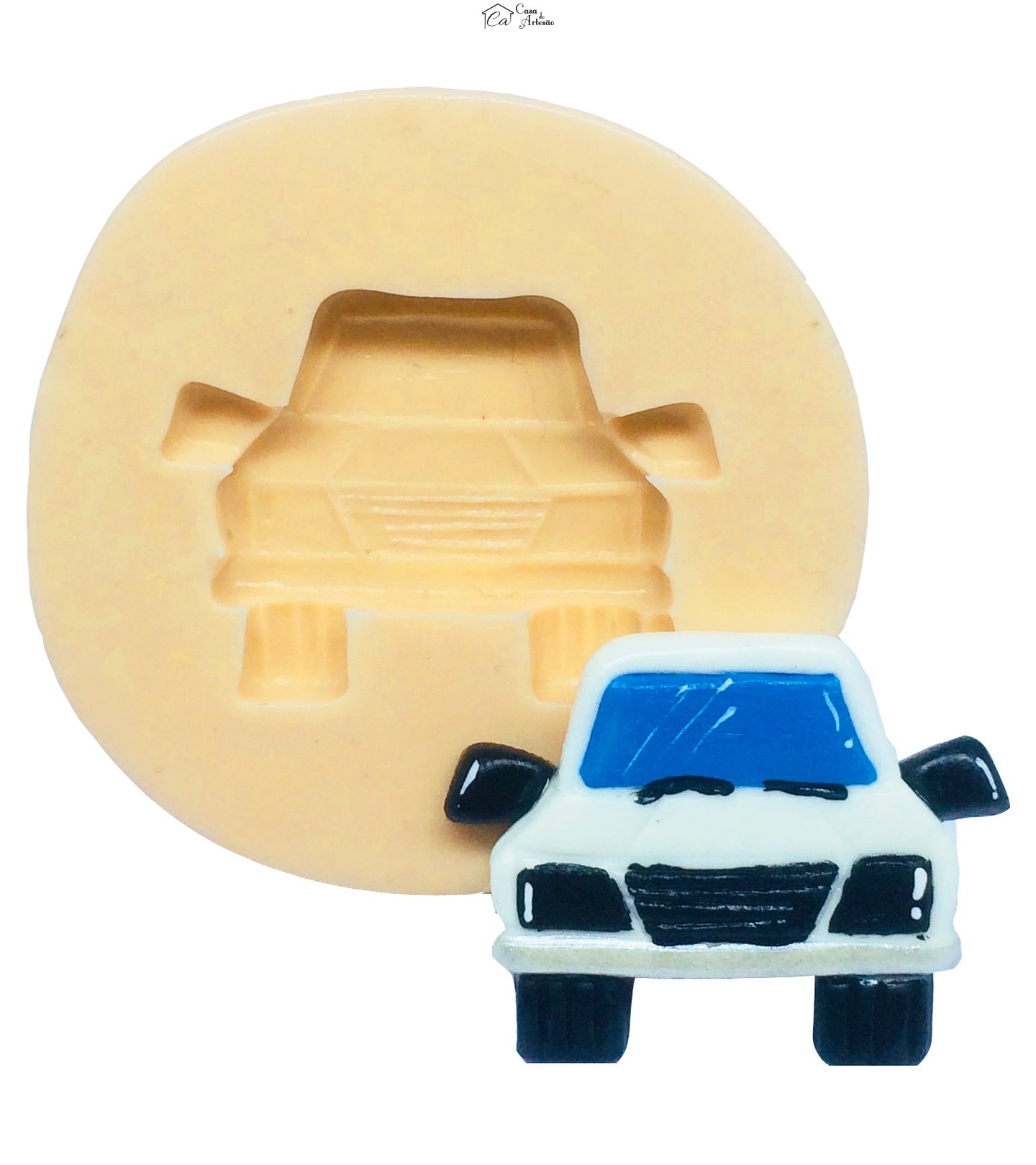 Molde de silicone - Meios de Transporte - Carro Pequeno - Vista Frontal - P261