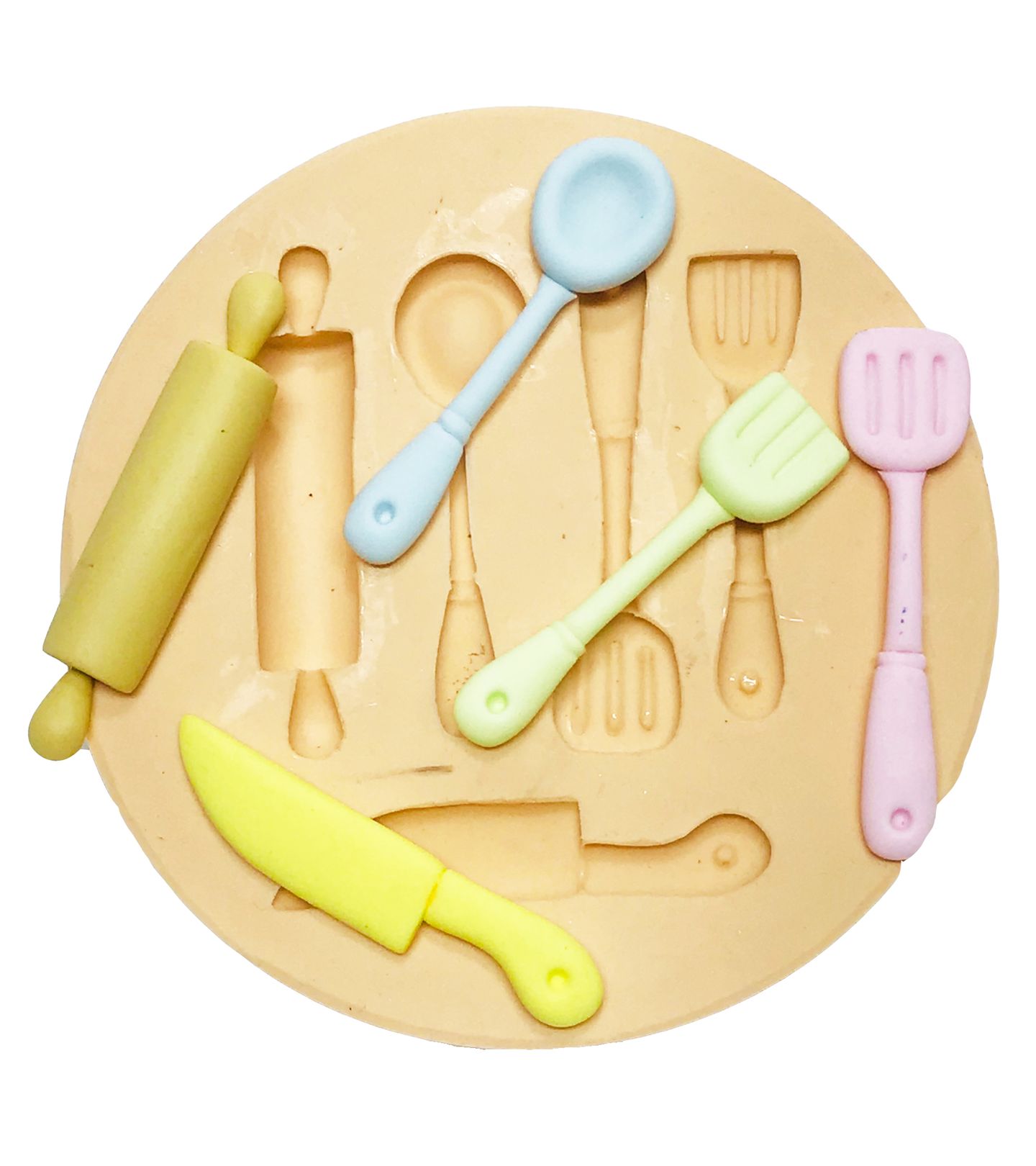 Utensilios de Cozinha - Colheres, Faca, Rolo - Grande - P542