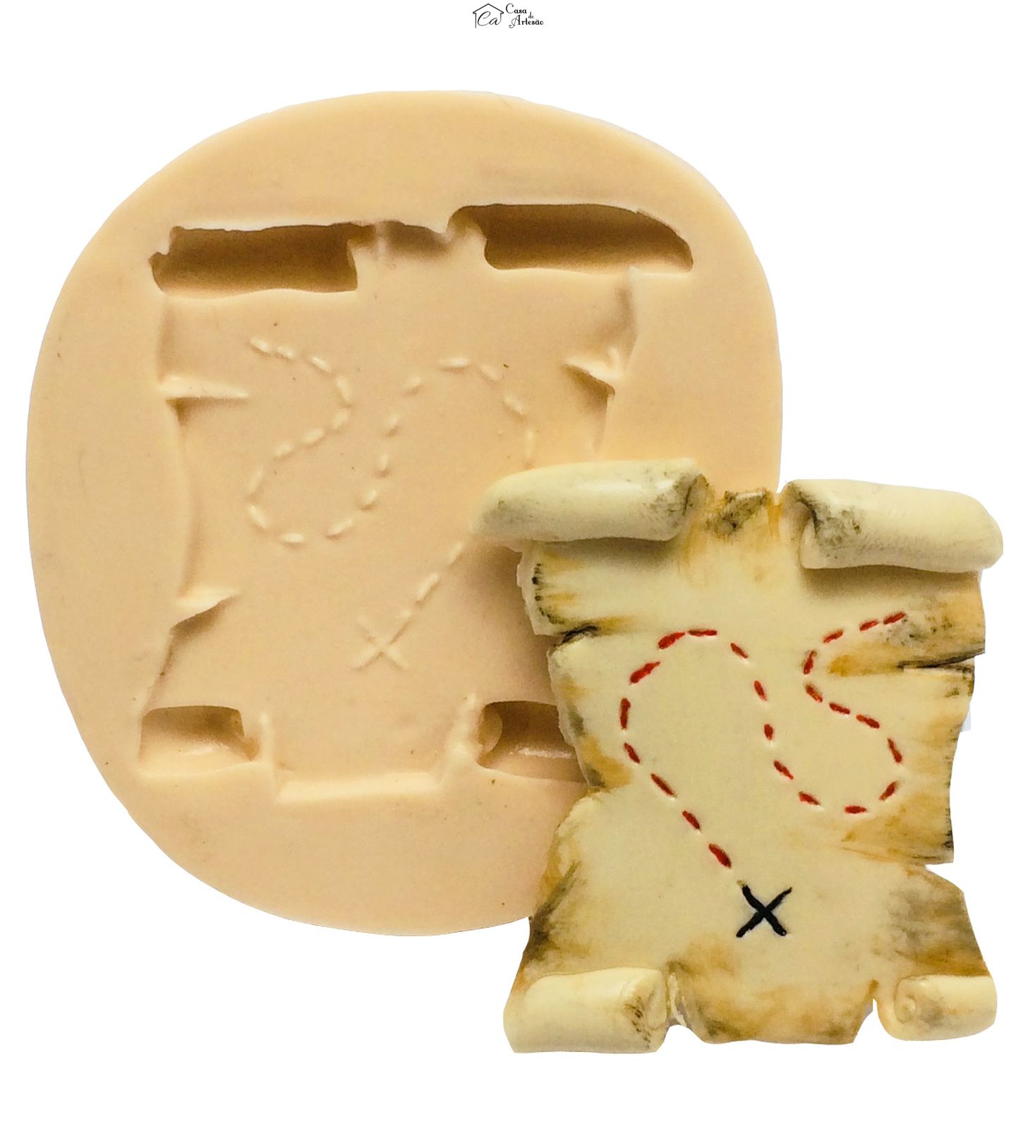 Molde de silicone - Pirata - Mapa do Tesouro - P180