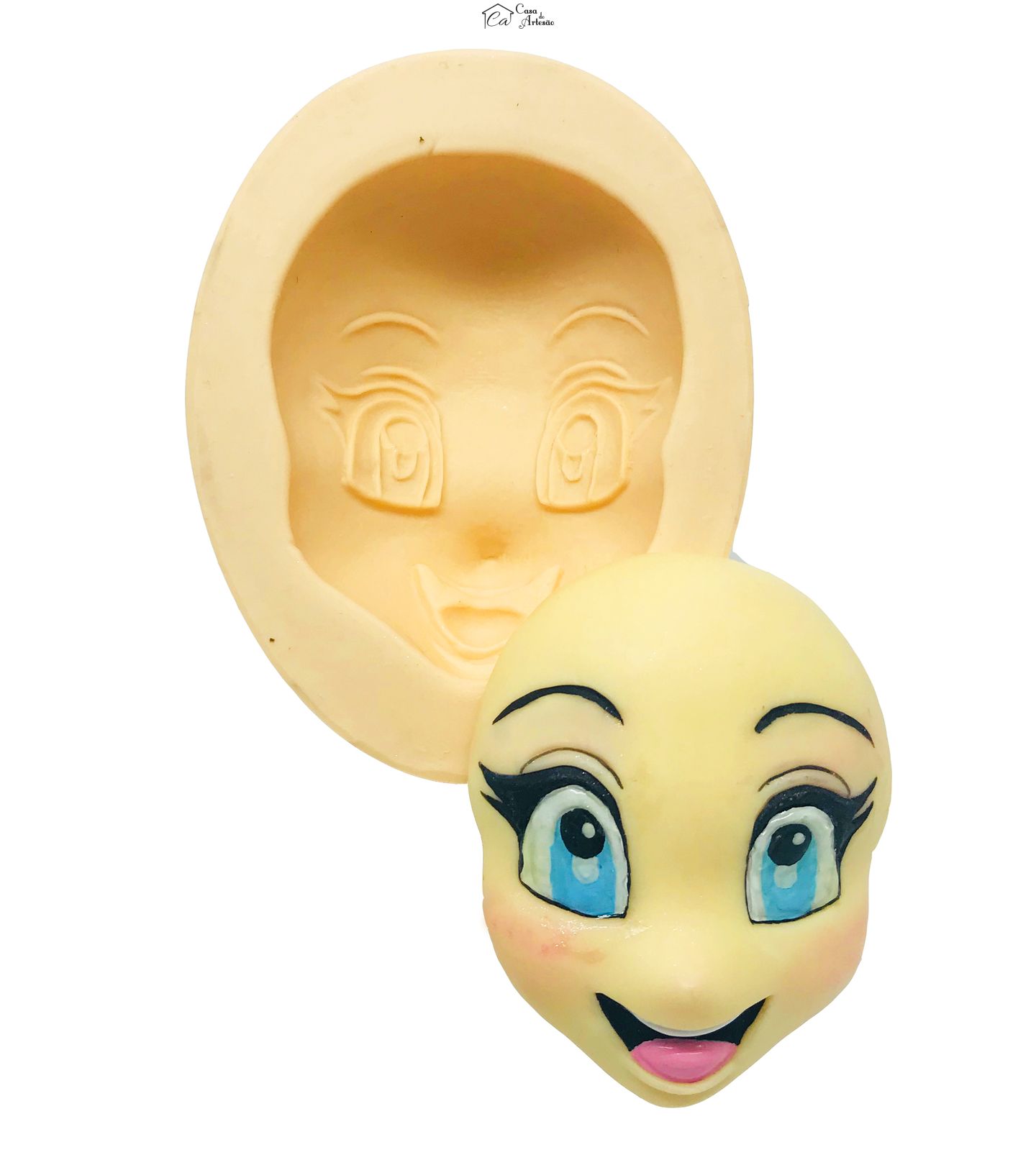 Molde de silicone - Rosto Boneca Manga - Mod.01