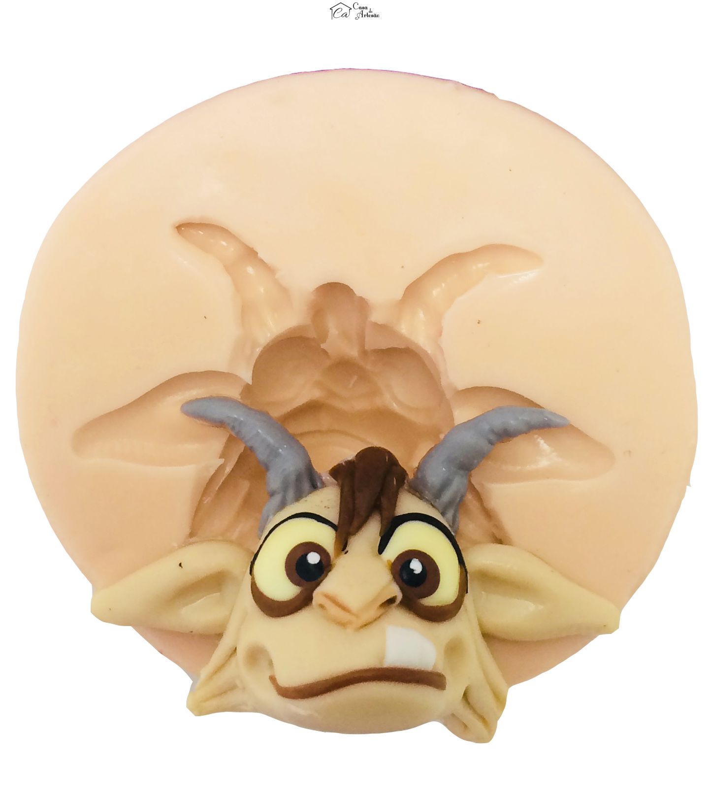 Molde de silicone - Touro Ferdinando - Rosto Lupe - Pequeno -P377