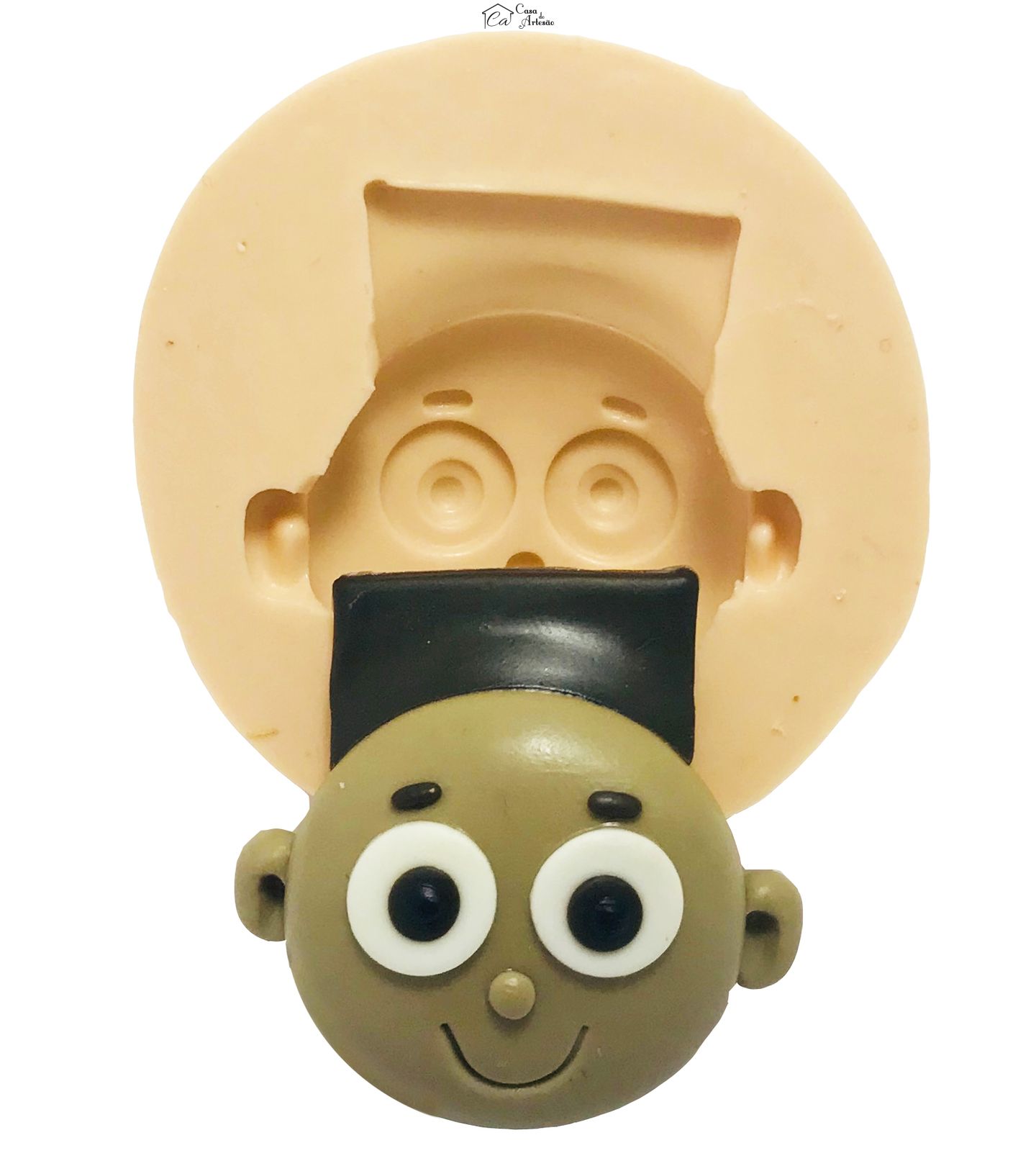 Molde de silicone - Os Pequerruchos - Rosto Fabinho - Medio - P419