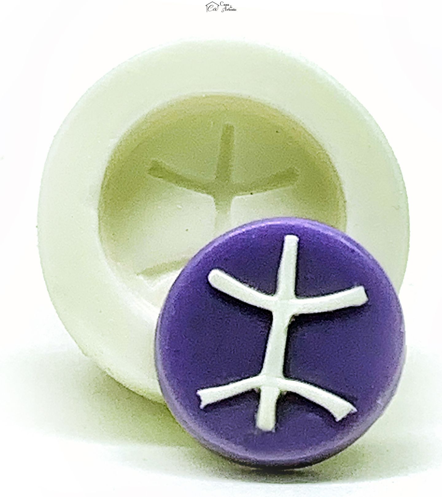 Molde de silicone - Horoscopo - Simbolo - Peixes - Pequeno - P1138