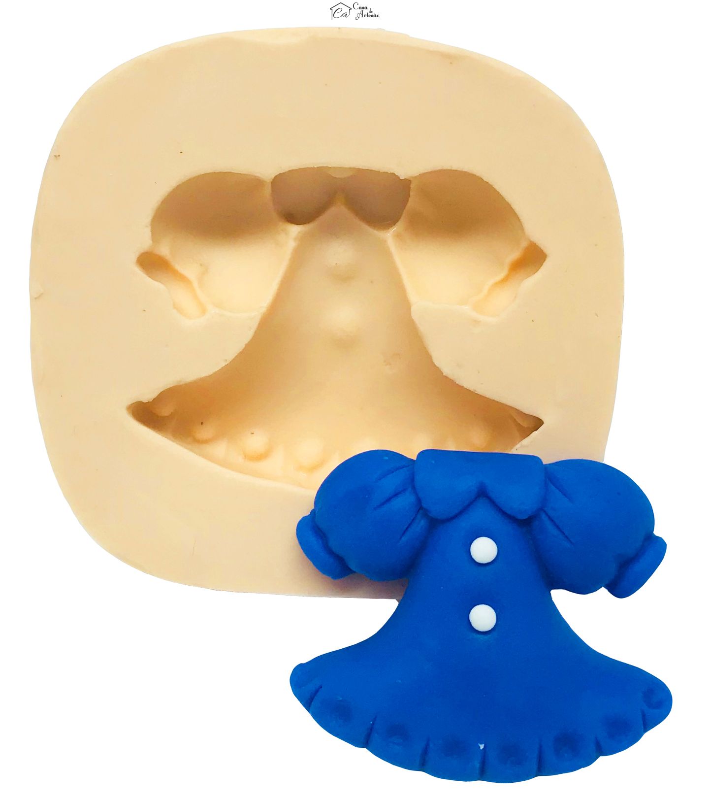 Molde de silicone - Vestido de Menina