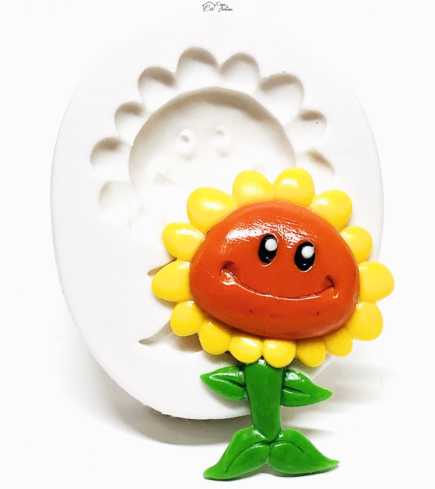 Molde de silicone - Plantas vs Zumbis - Girassol -  Grande - P1061