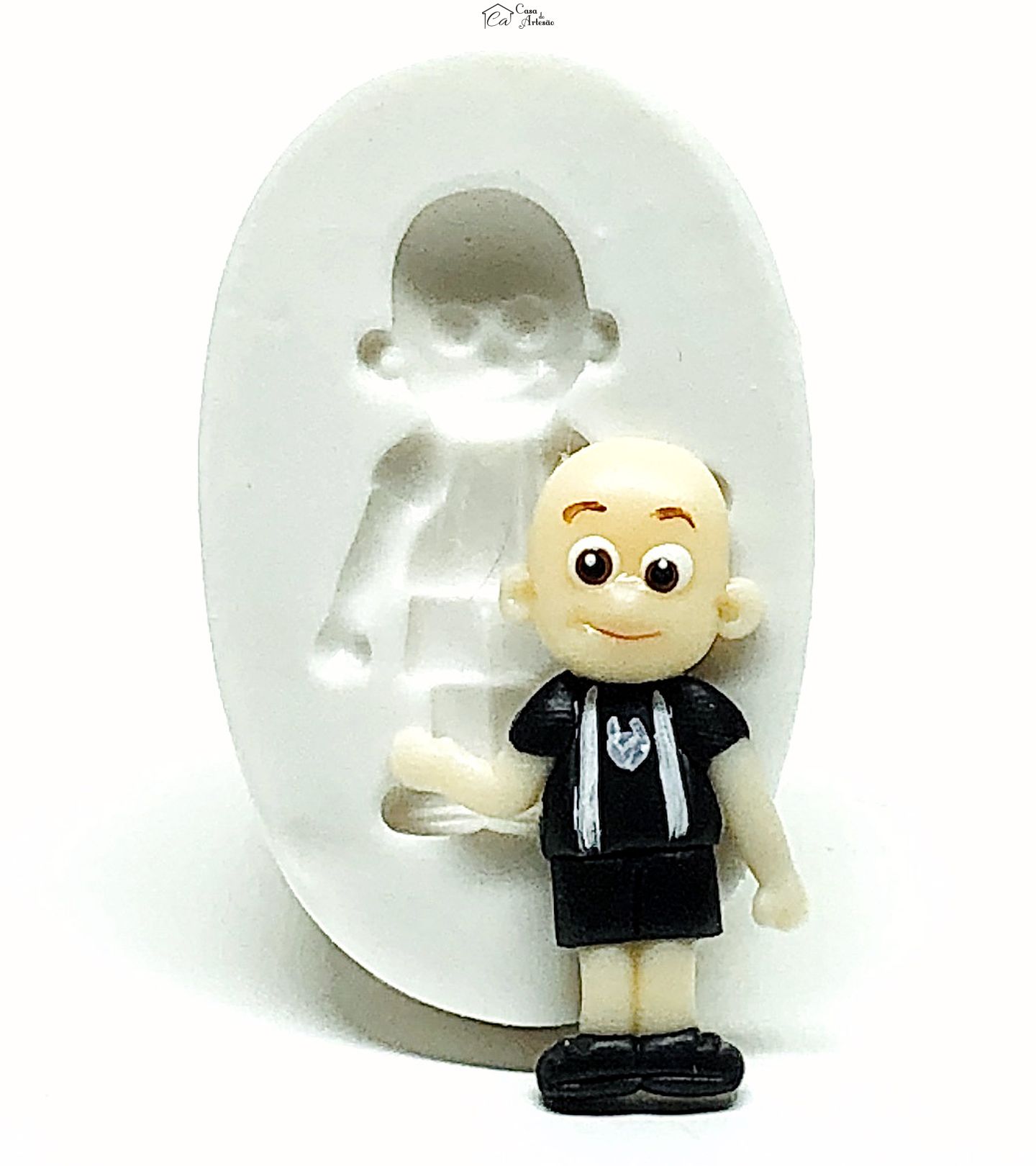 Molde de silicone - Os Aventureiros - Aventureiro Preto - Pequeno - P966