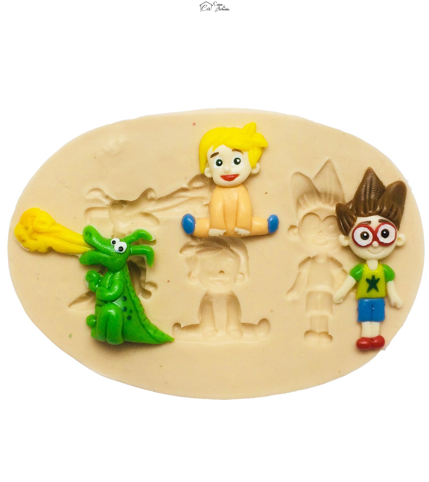 Molde de silicone - Miss Moon - Jules, Sr. Pick e Baby Joe - Pequeno - P350