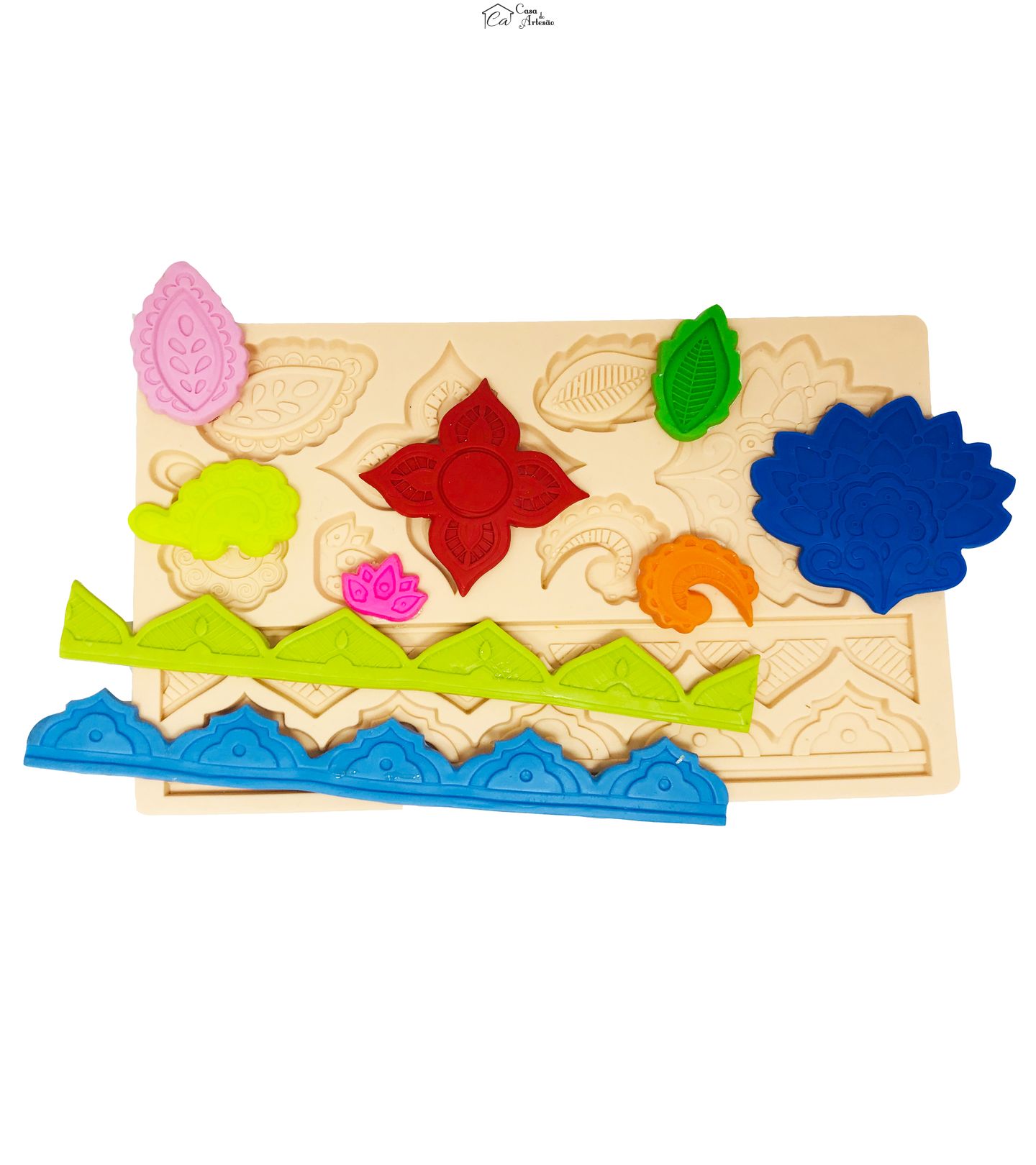 Molde de silicone - Border - Decorações Para Bolo - Mod.03 - PE