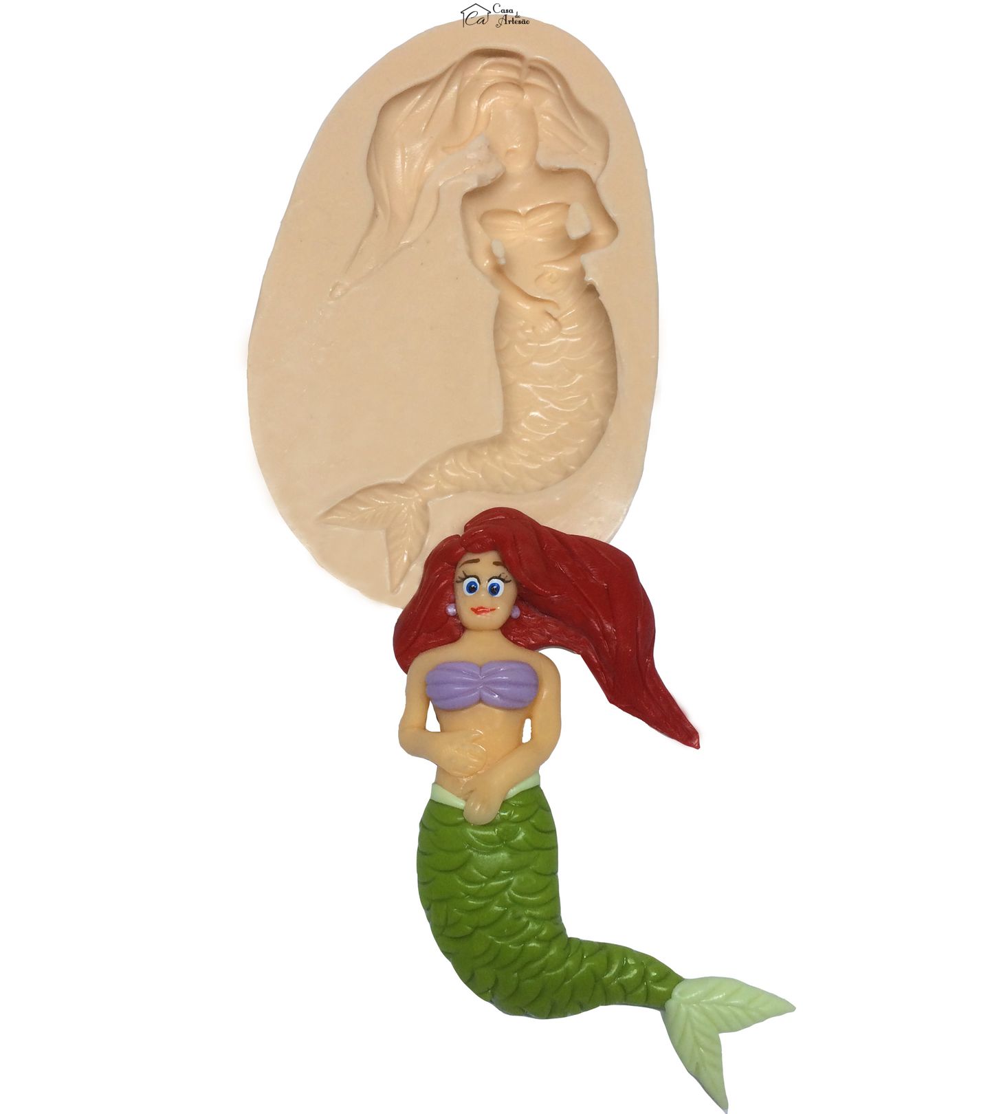 Molde de silicone - A Pequena Sereia - Ariel - Grande - P272