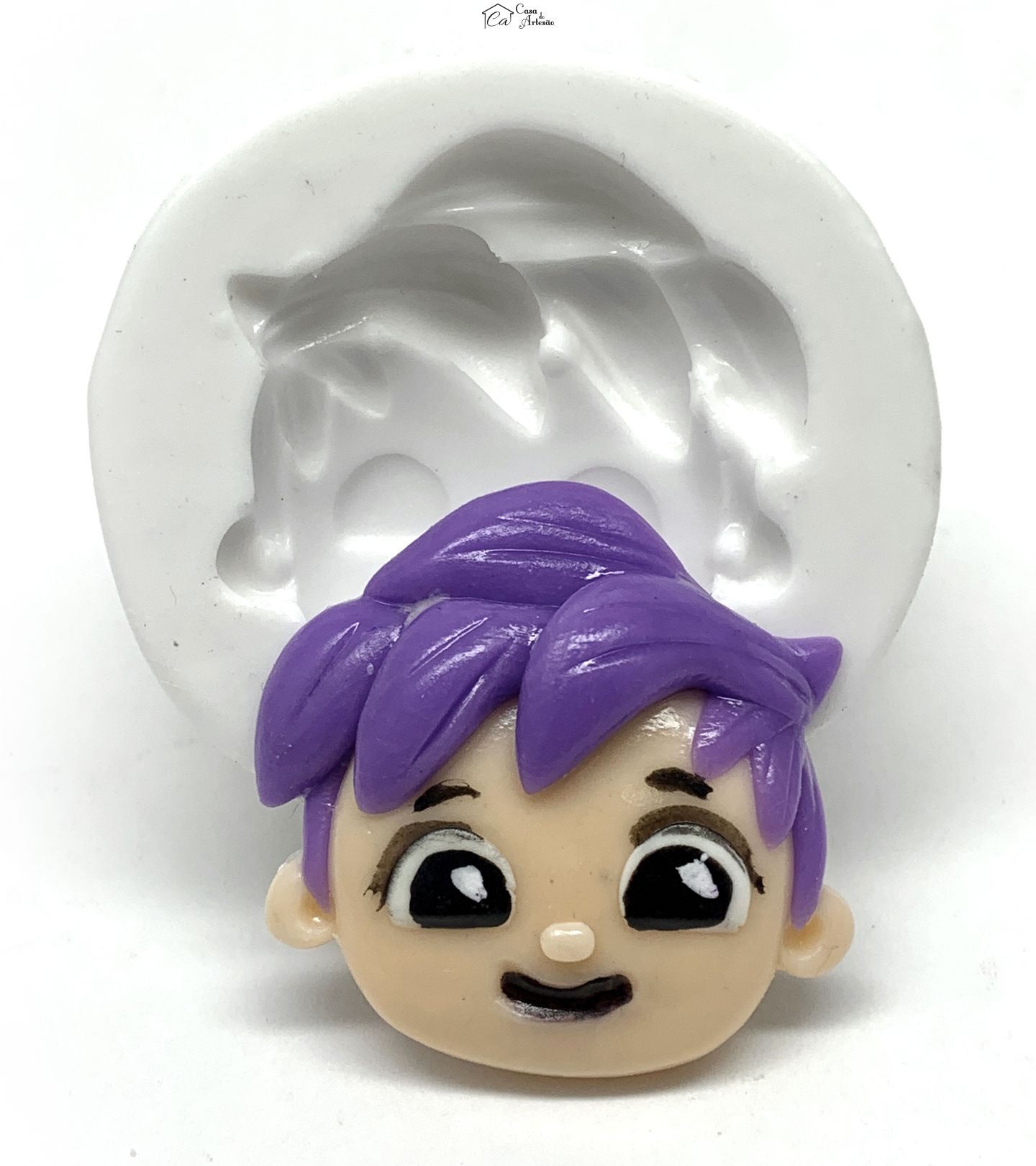 Molde de silicone - Vera e o Reino do Arco Iris - Rosto Zee - Medio - P1197