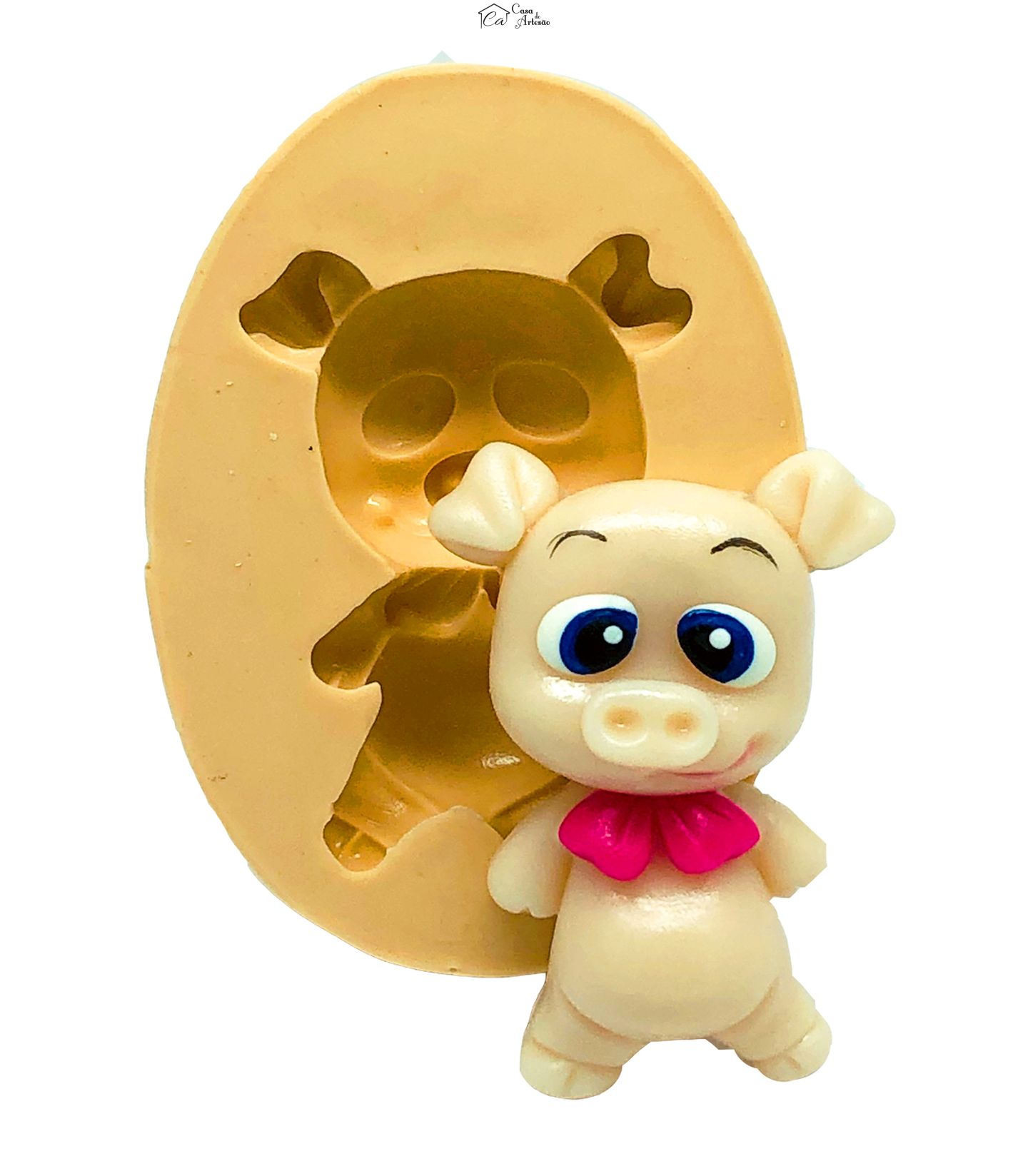 Molde de silicone - Porquinho - Grande - P813