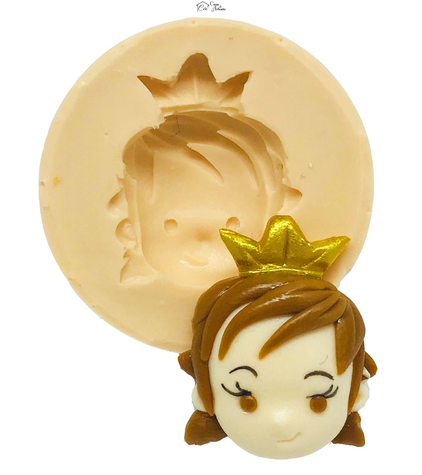 Molde de silicone - Clash Royale - Rosto Princesa Baby - Pequeno - P503