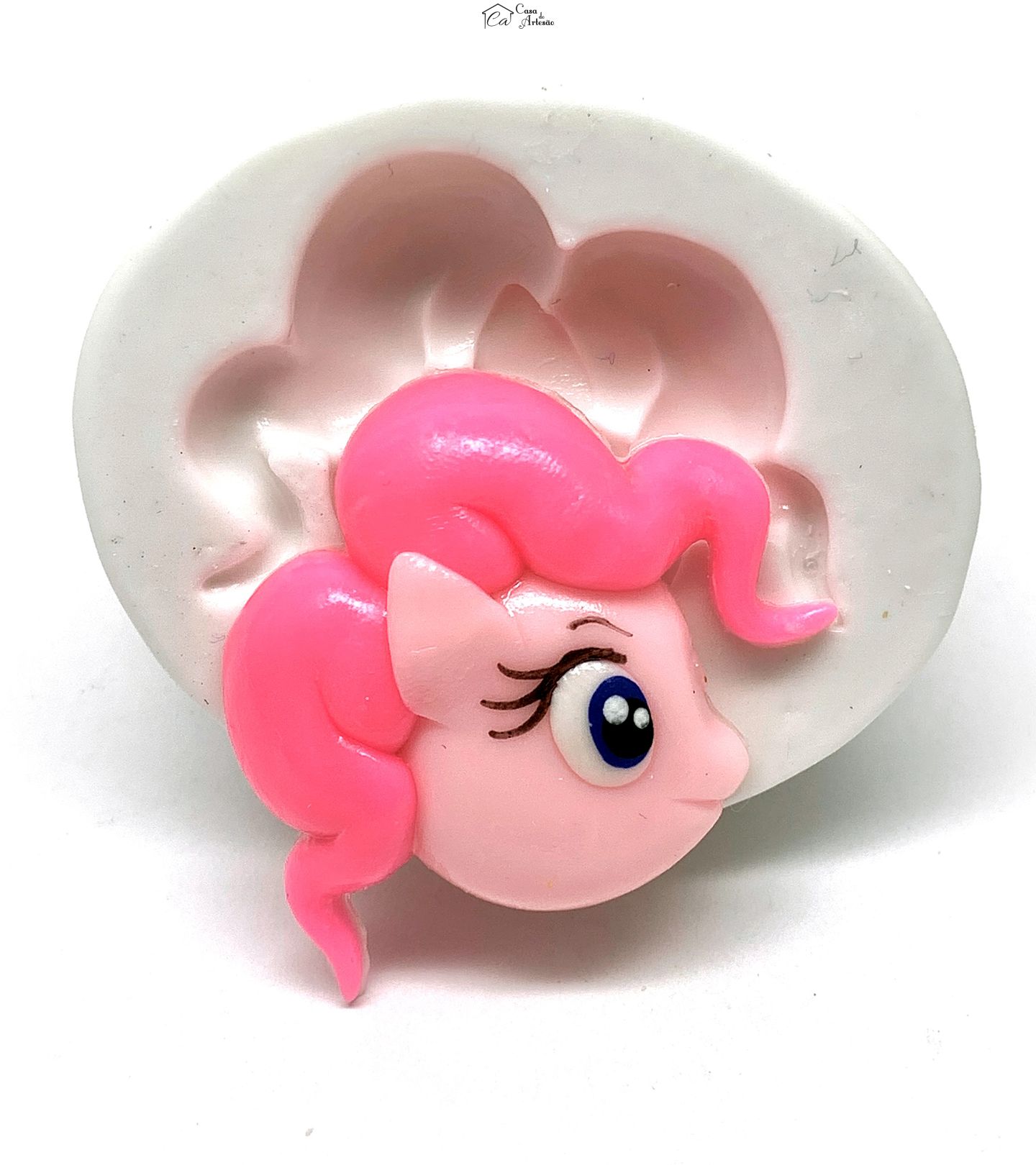 Molde de silicone - Meu Pequeno Ponei - Rosto Pinkie Pie - Medio - P1200