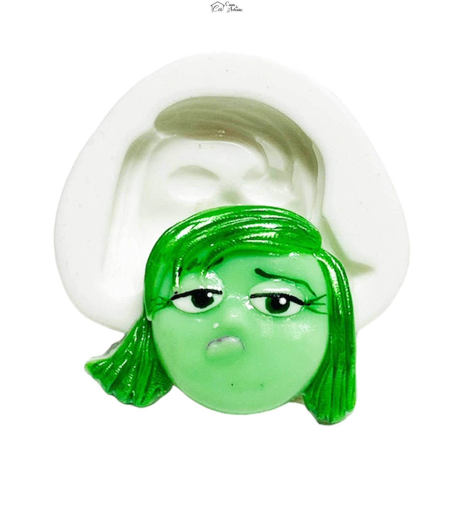 Molde de silicone - Divertida Mente - Rosto Nojinho - Medio - P1244