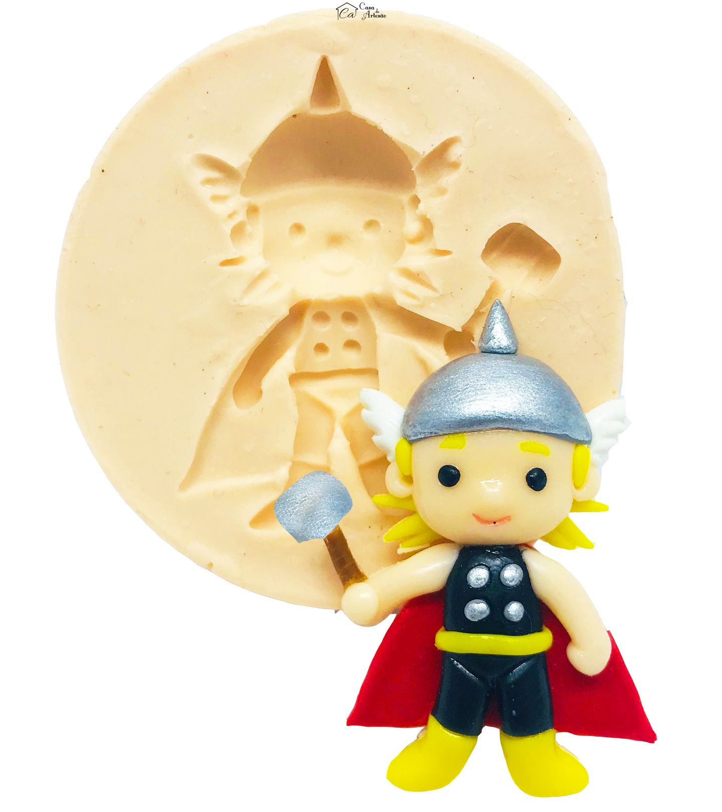 Molde de silicone - Os Vingadores - Fofinhos - Thor Baby - Medio - P496