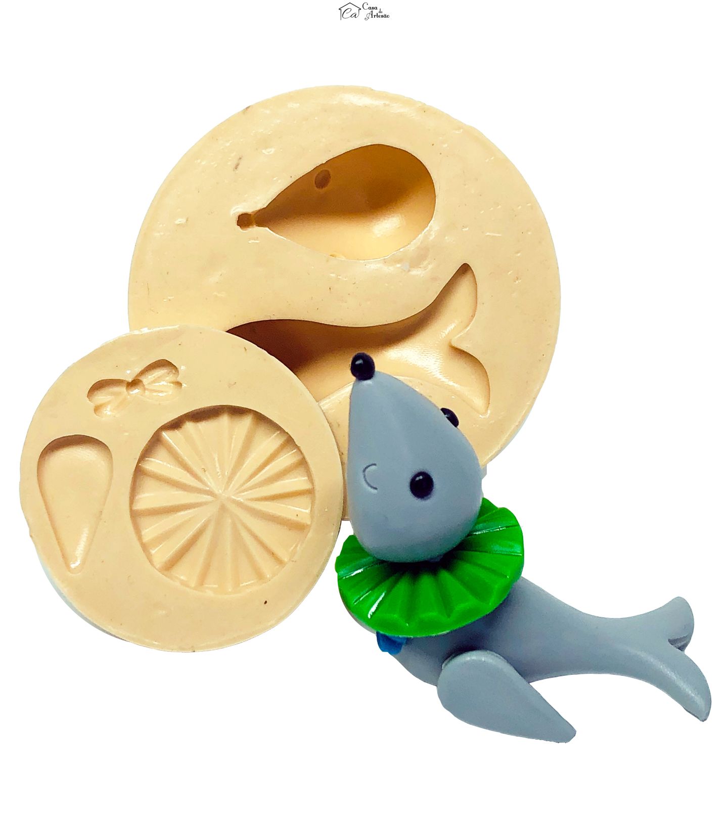 Molde de silicone - Circo - Foca - Grande - P653/P654