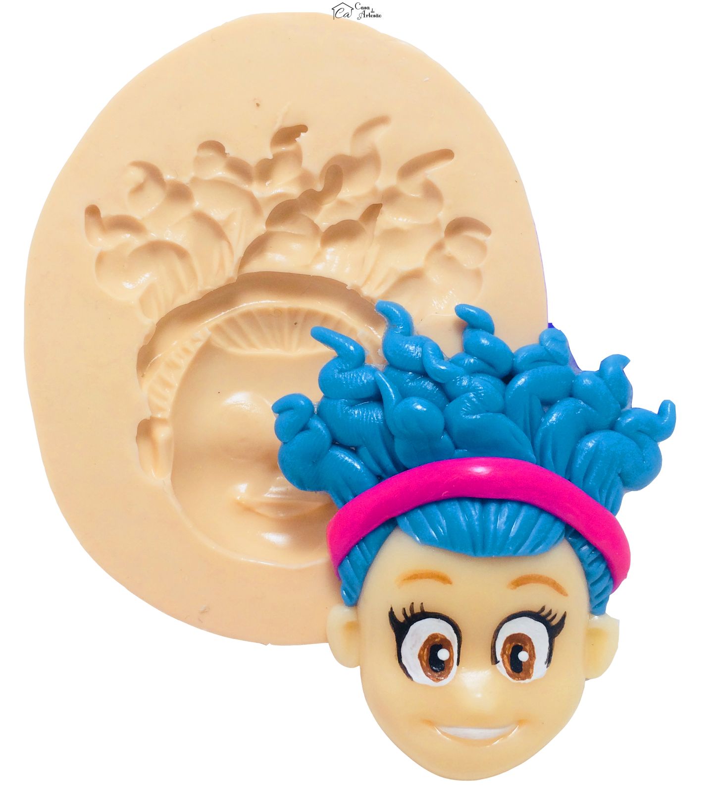 Molde de silicone - Luna Petunia - Rosto Luna - Grande - P403