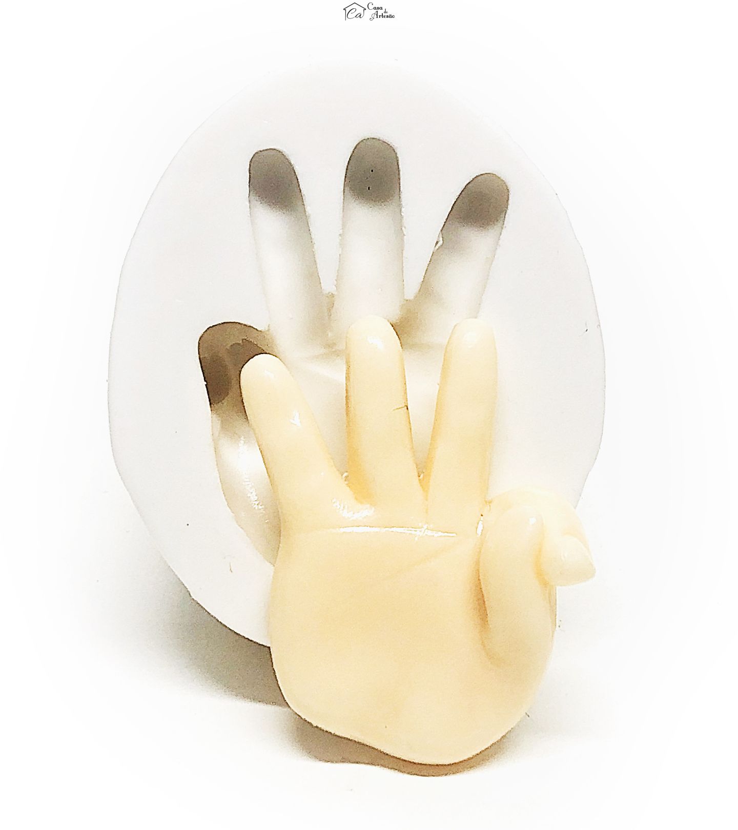 Molde de silicone - Alfabeto Libras - T - Grande - P1097