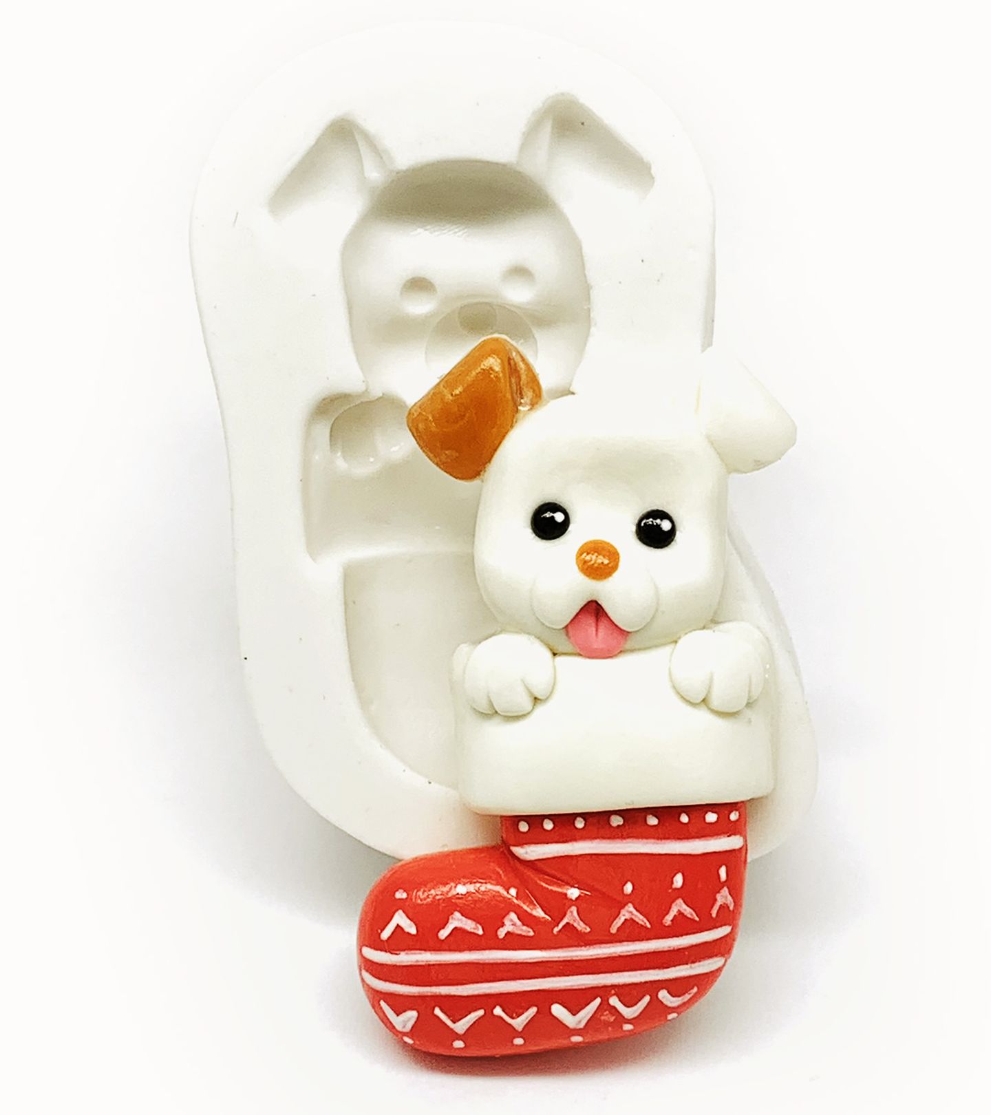 Natal - Cachorro na Meia - Grande - P1174