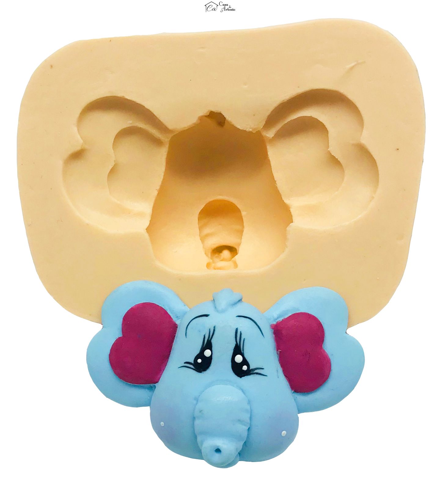 Molde de silicone - Rosto Elefante - P126