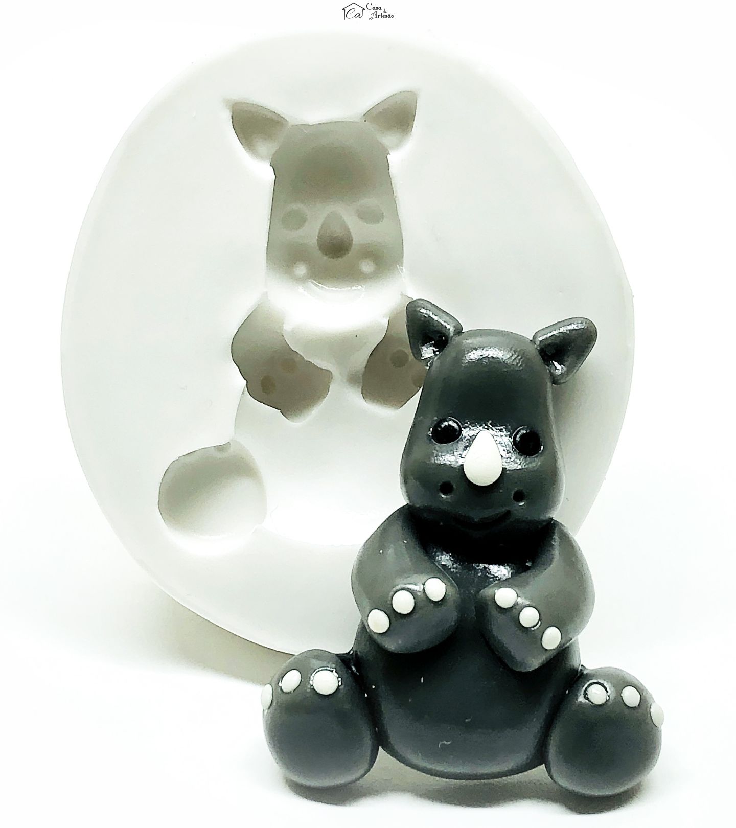 Molde de silicone - Rinoceronte - Baby - Grande - P1020