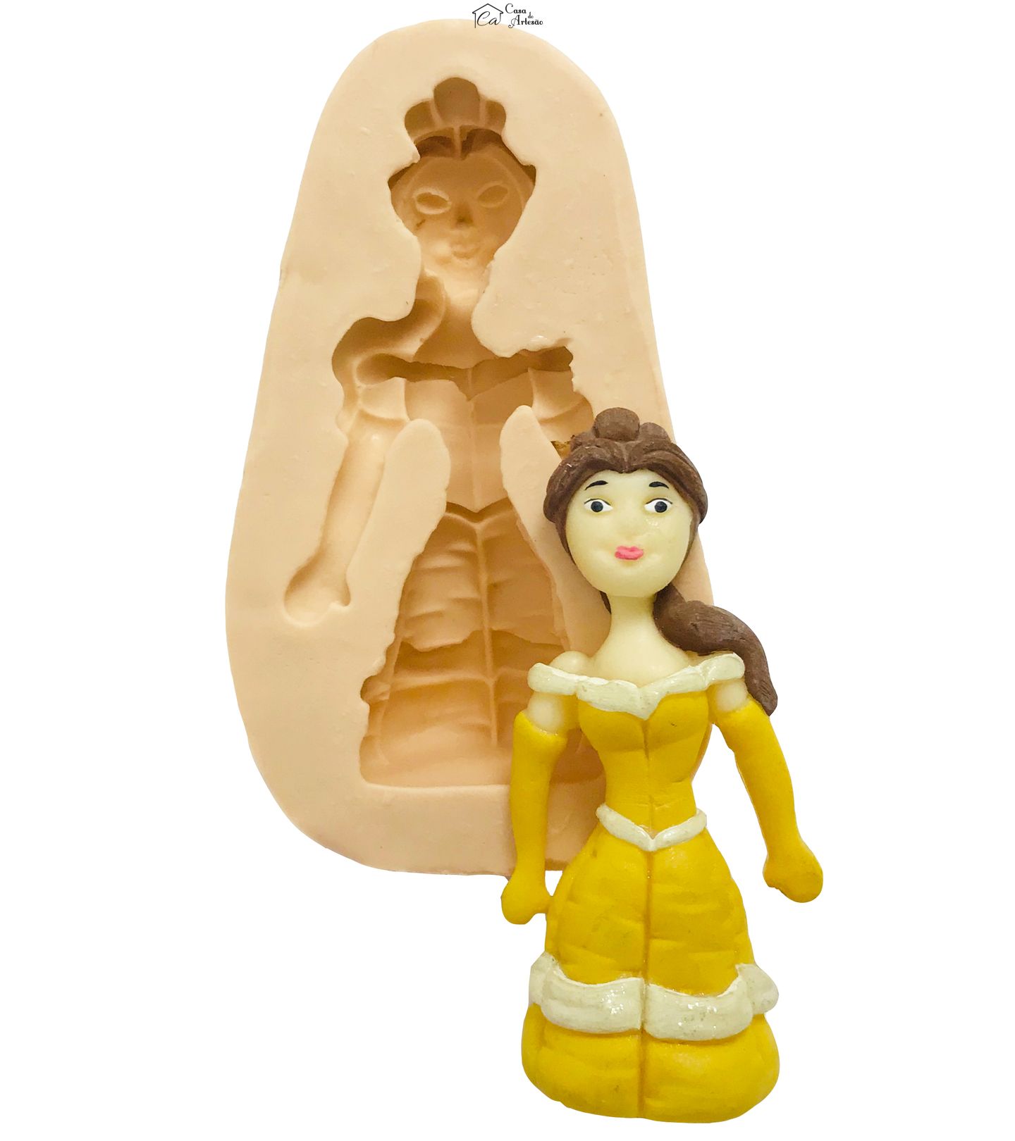 Molde de silicone - A Bela e A Fera - Bela - P24