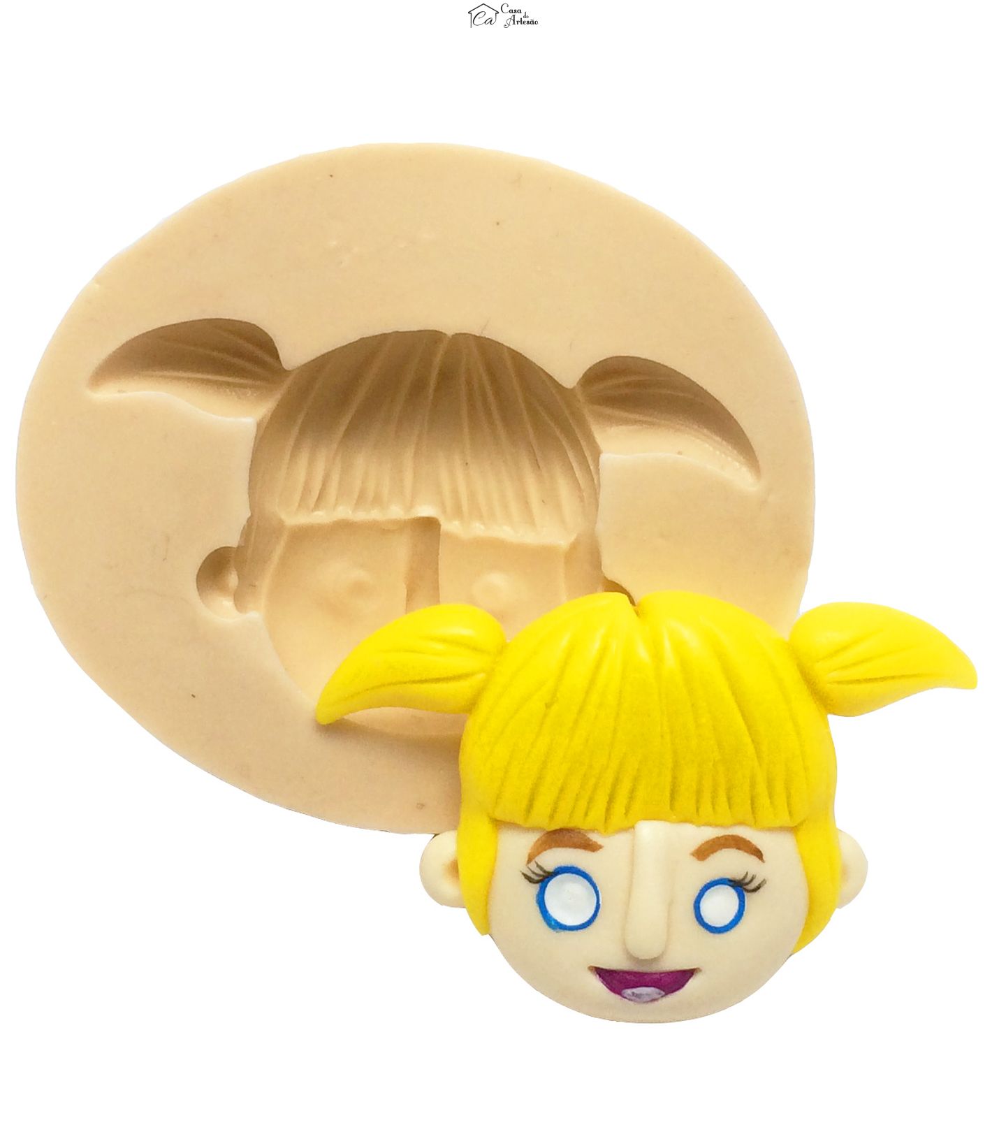 Molde de silicone - O Mundo de Bita - Rosto Lila Pequeno - P234