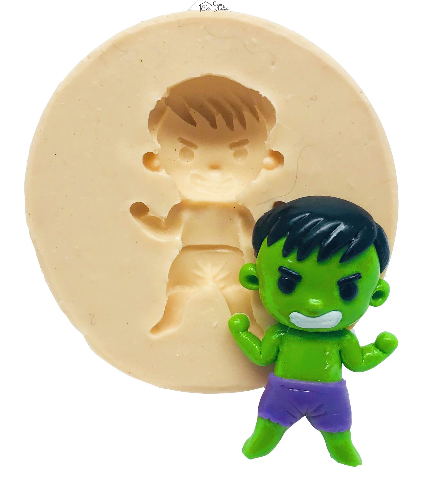Molde de silicone - Os Vingadores - Fofinhos - Hulk - Medio - P495