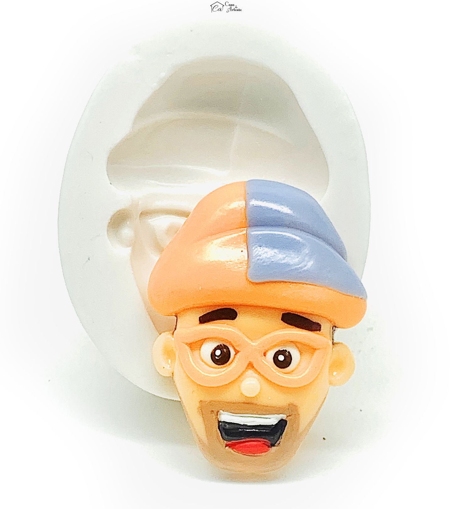 Molde de silicone - Blippi - Rosto - Grande - P1143