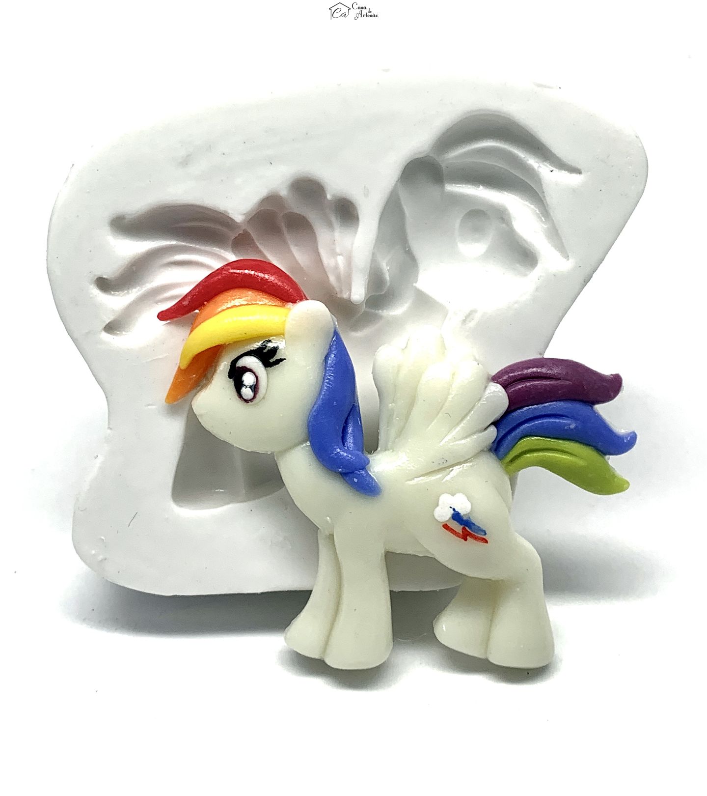 Molde de silicone - Meu Pequeno Ponei - Rainbow Dash - Grande - P1195