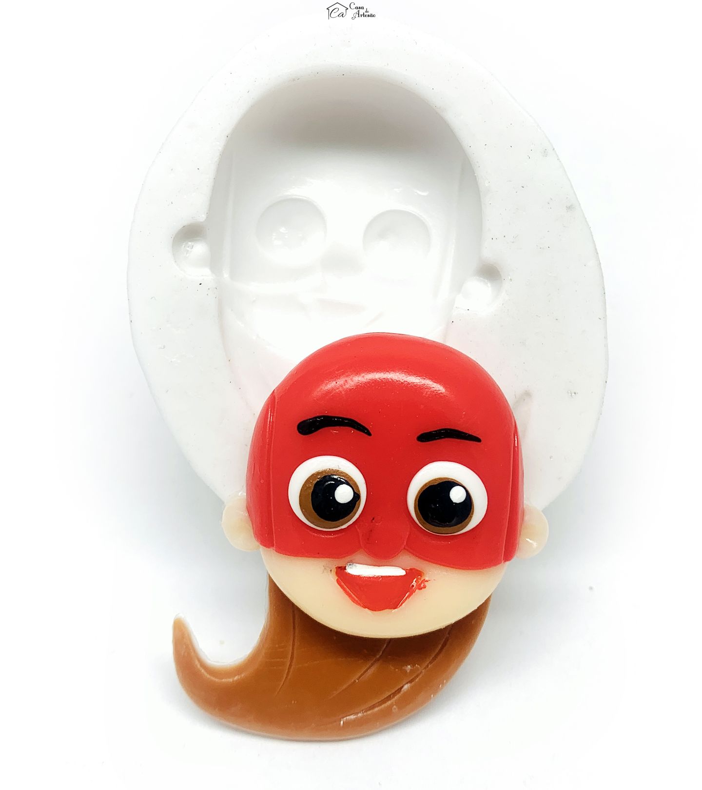 Molde de silicone - Os Aventureiros - Rosto Vermelho - Grande - P1208