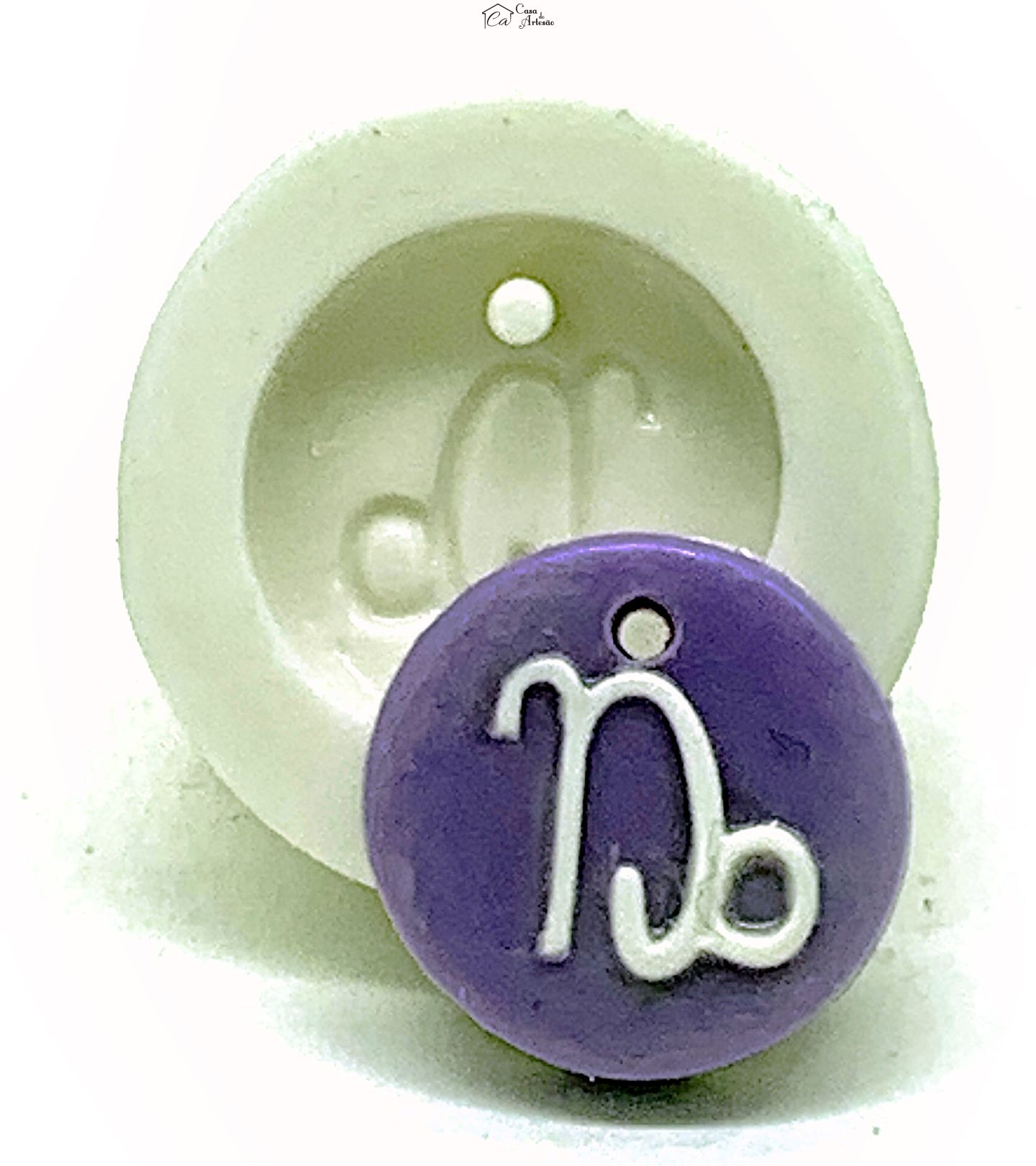 Molde de silicone - Horoscopo - Pingente - Capricornio - Pequeno - P1144