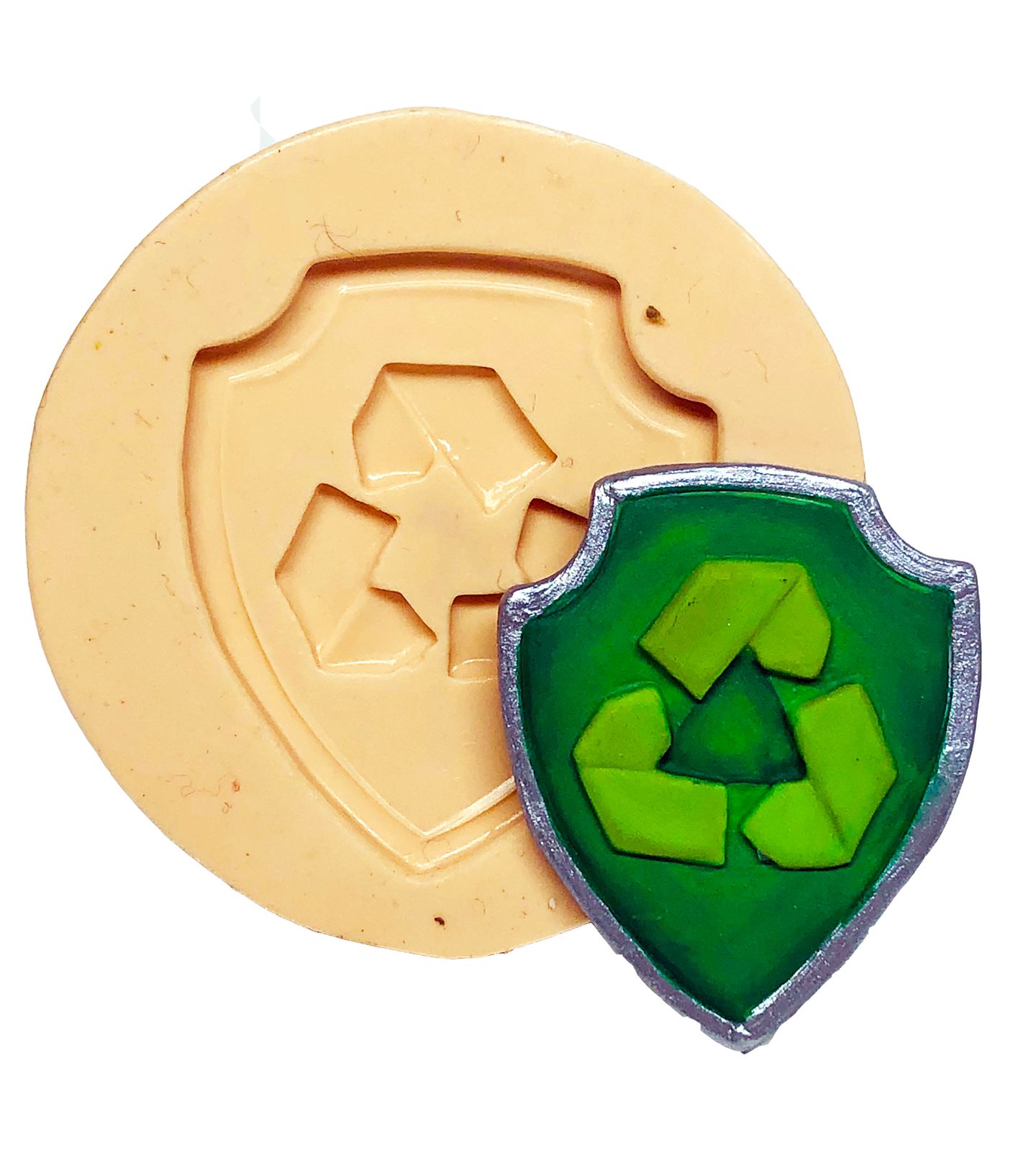 Molde de silicone - Patrulha Canina -  Rocky - Escudo Medio