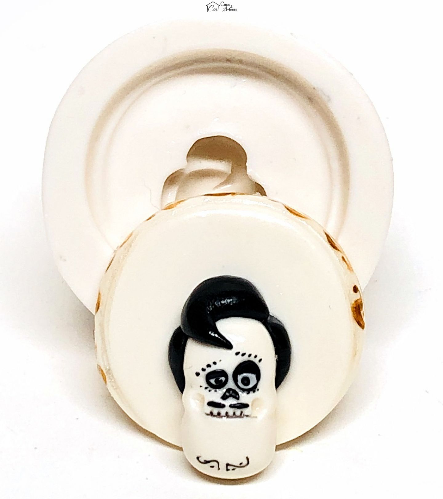 Molde de silicone - A vida é uma Festa - Rosto Ernesto de La Cruz - Pequeno - P381