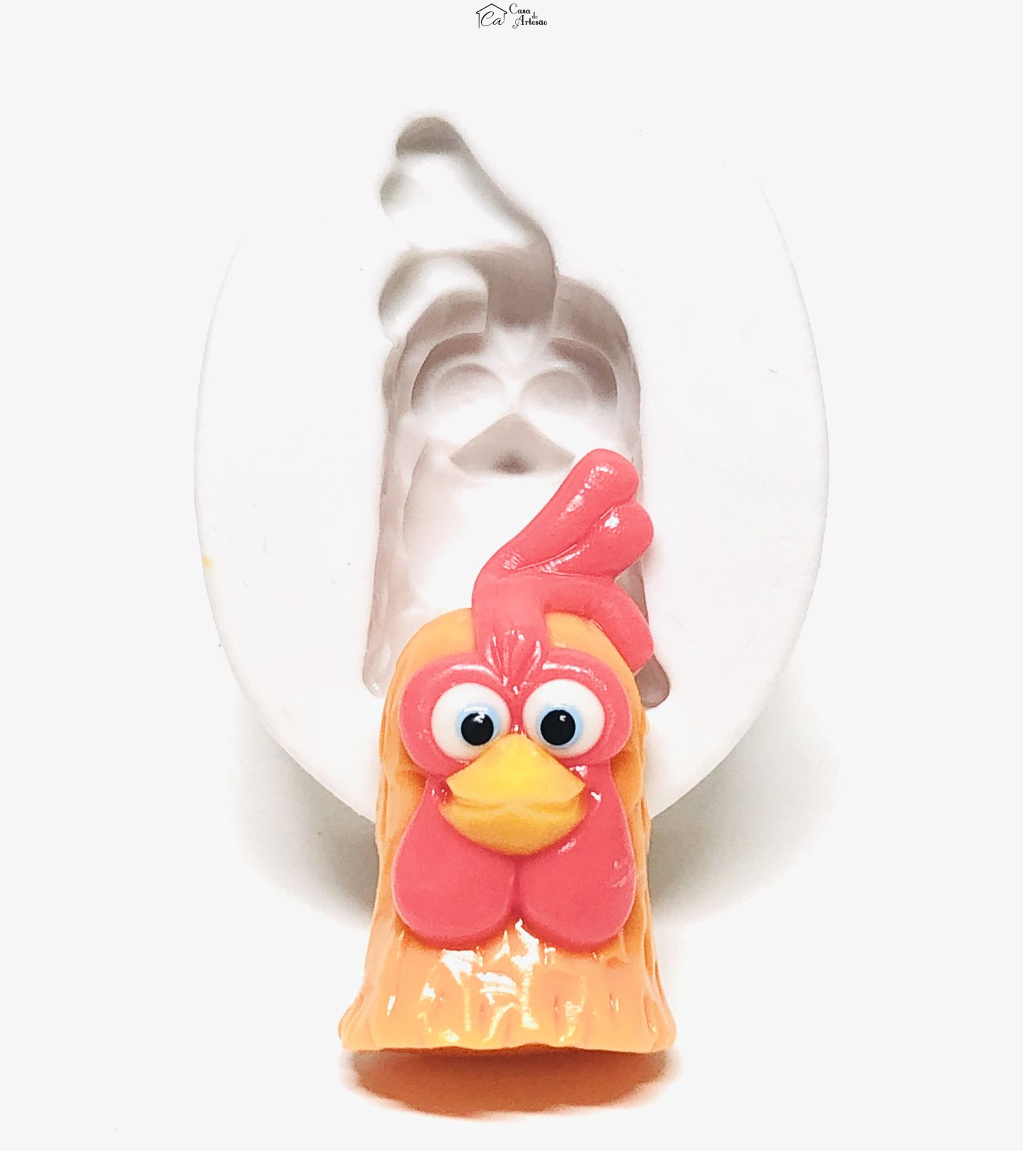 Molde de silicone - A Fazenda do Zenon - Rosto Bartolinho - Grande - P1069